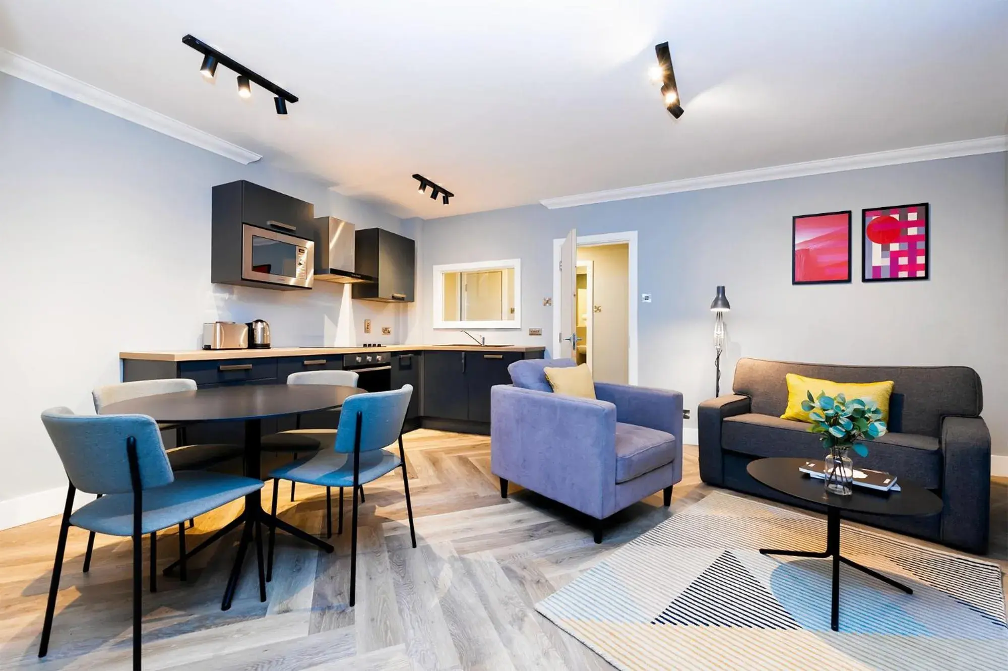 Kitchen or kitchenette, Seating Area in Staycity Aparthotels, Dublin, Christchurch