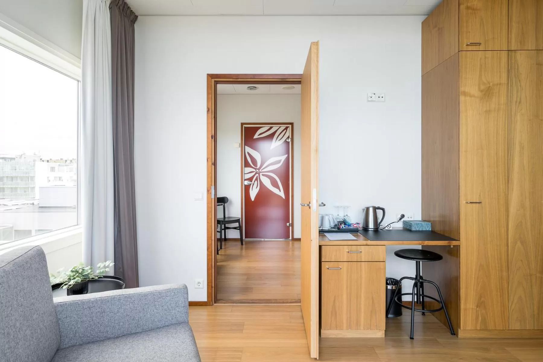 Seating area in Hiisi Hotel Helsinki Jätkäsaari