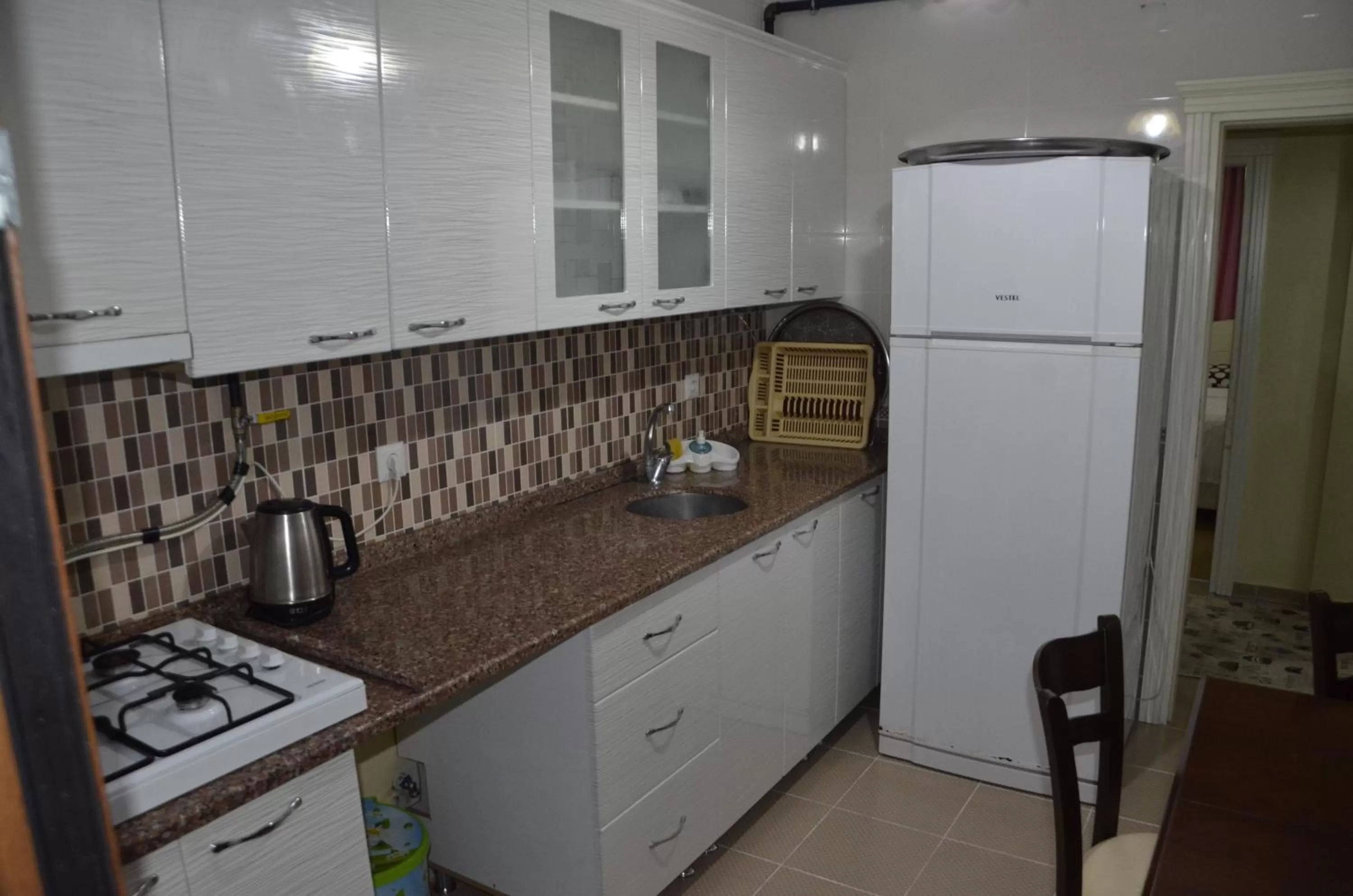Kitchen or kitchenette in Konaklar Apart Premium