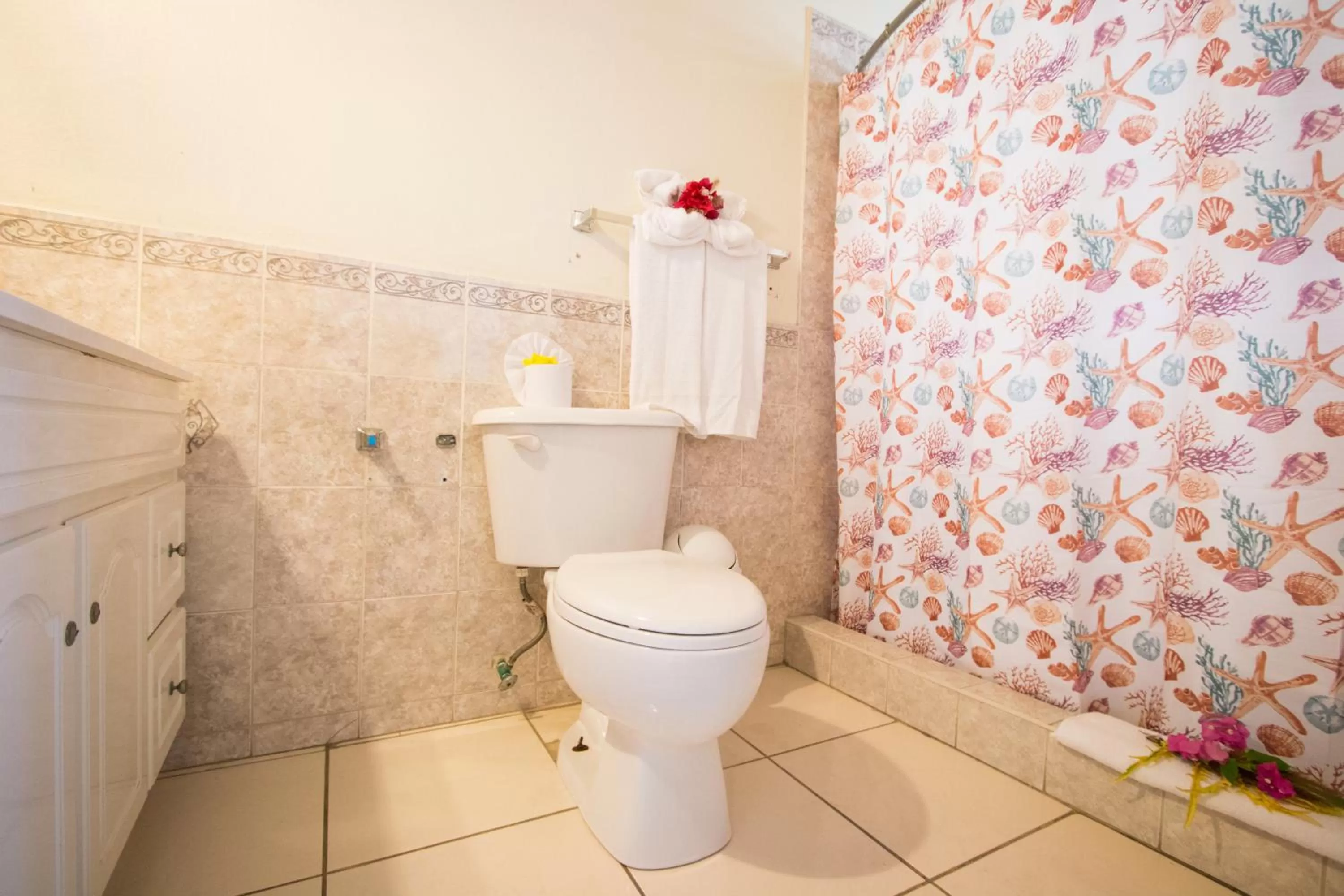 Shower in Connie's Comfort Suites