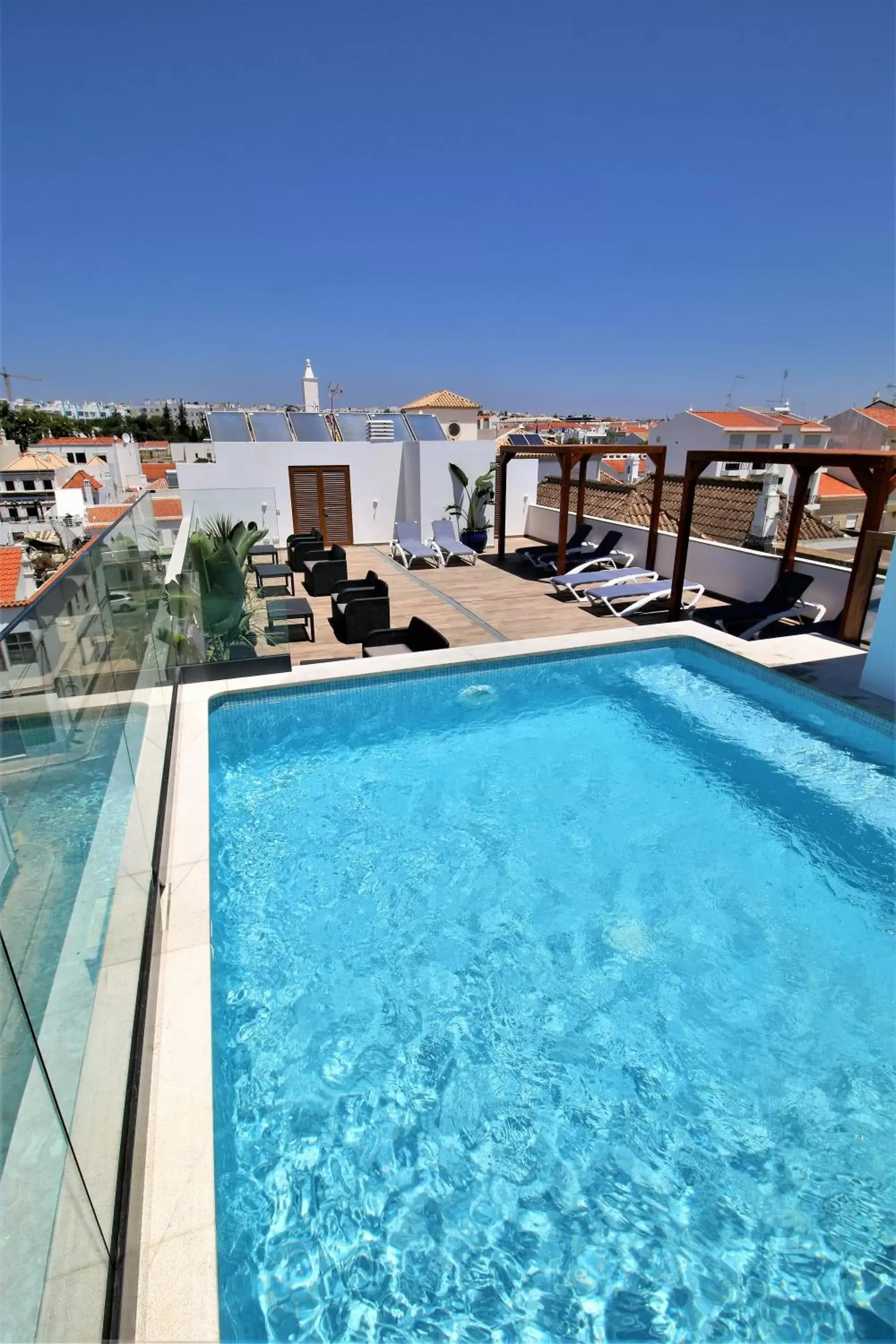 Balcony/Terrace, Swimming Pool in Authentic Tavira Hotel