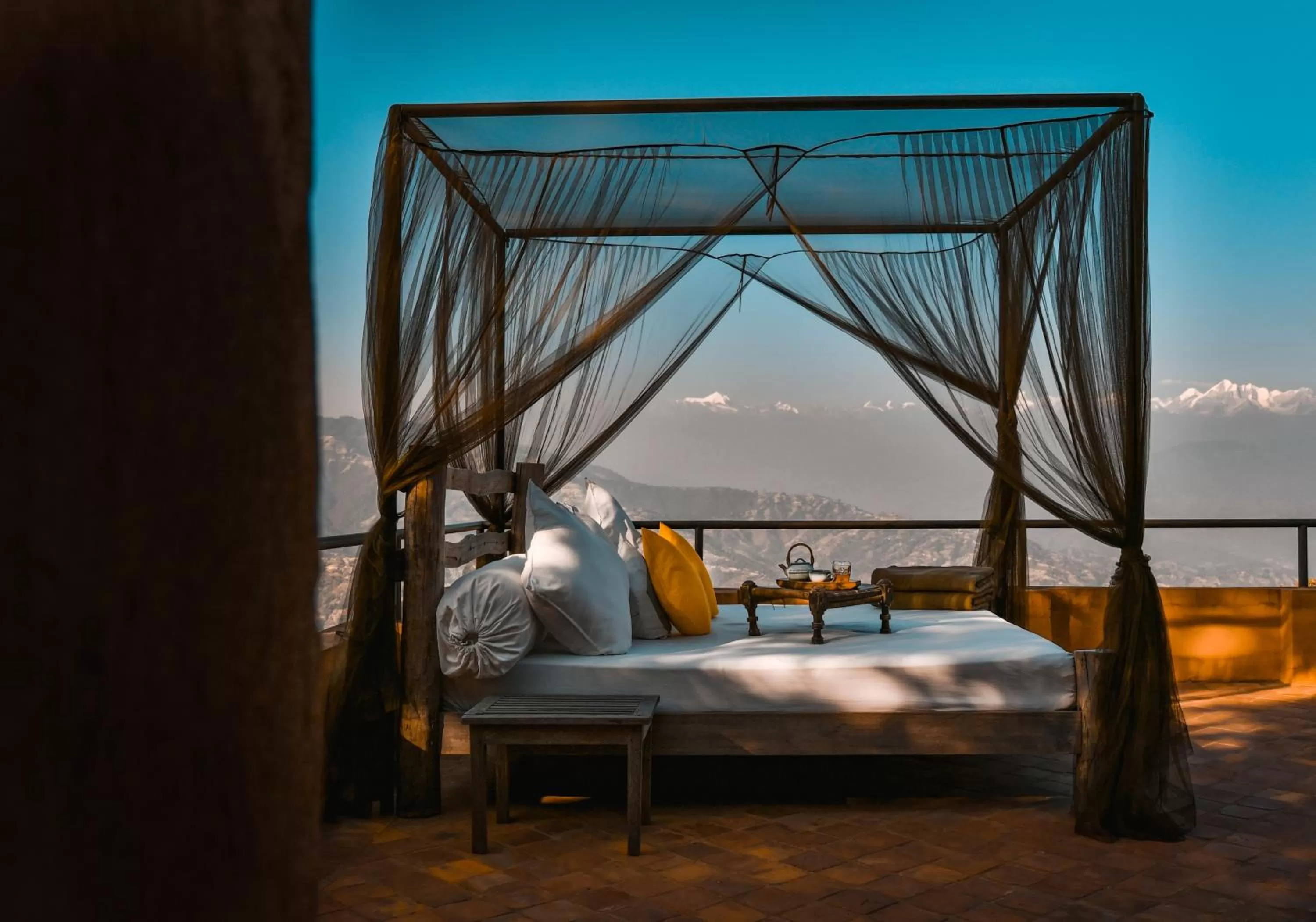 Bed in Dwarika's Sanctuary - A Himalayan Wellness Retreat