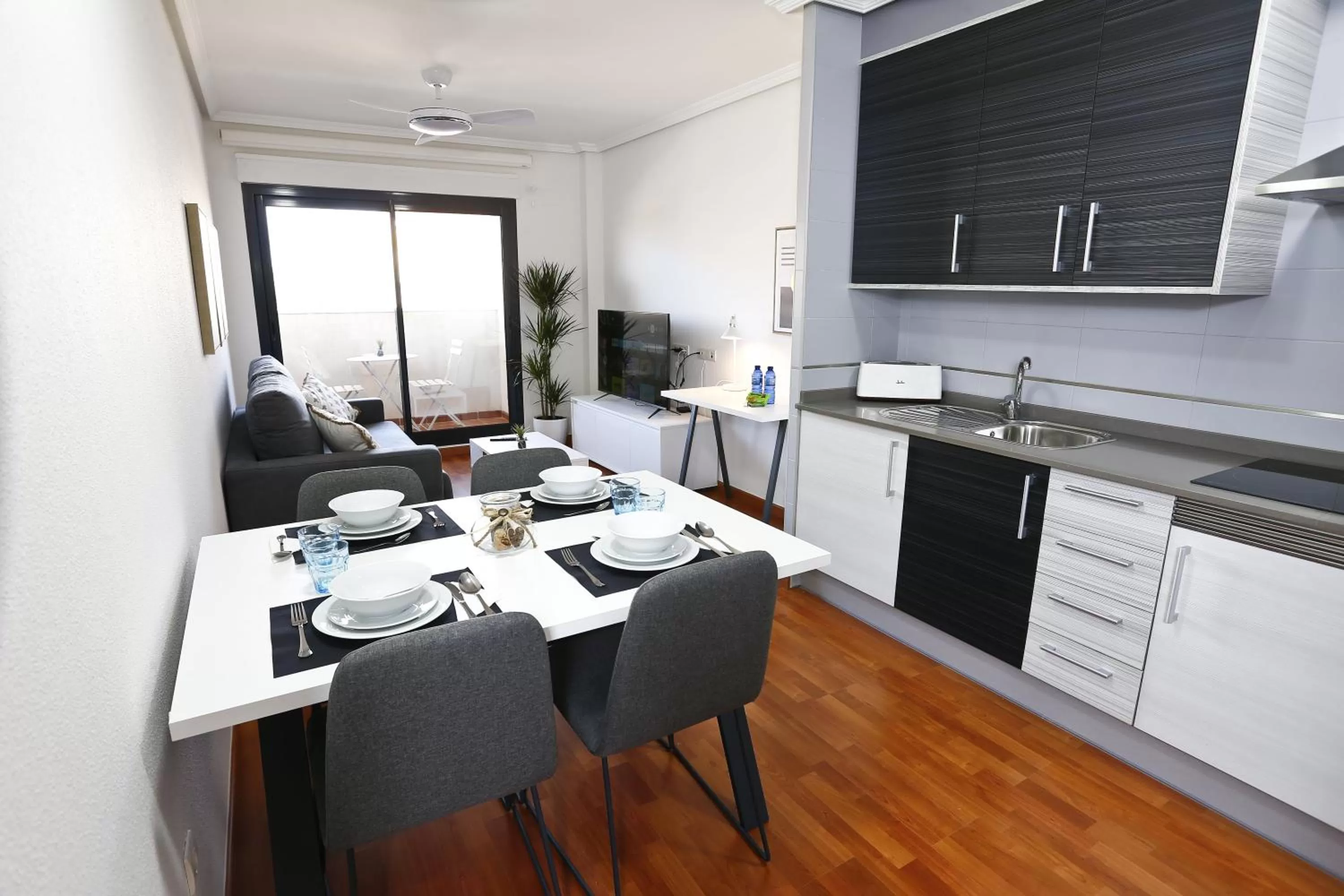 Kitchen or kitchenette in Alojamientos Libertad