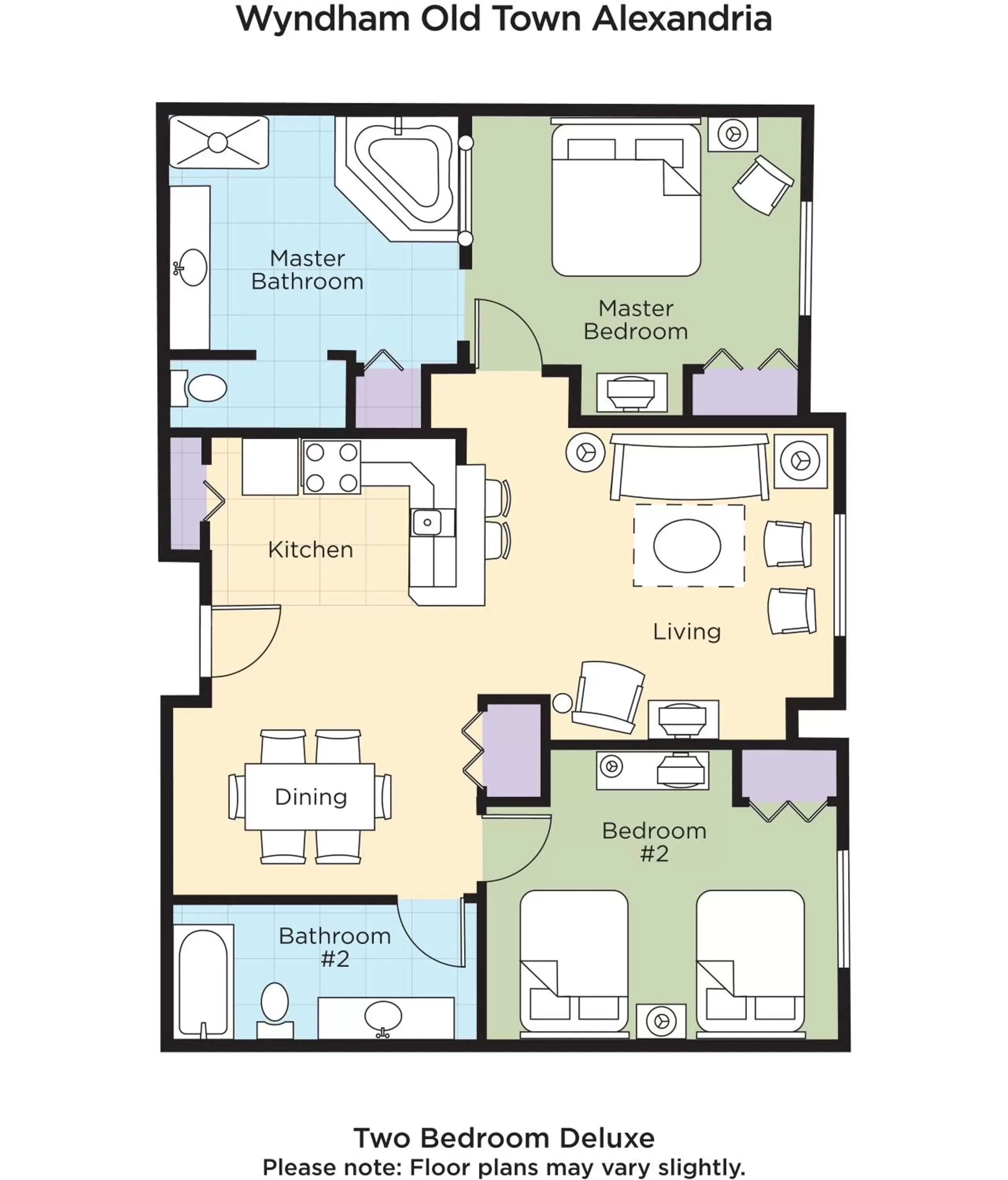 Floor Plan in Club Wyndham Old Town Alexandria