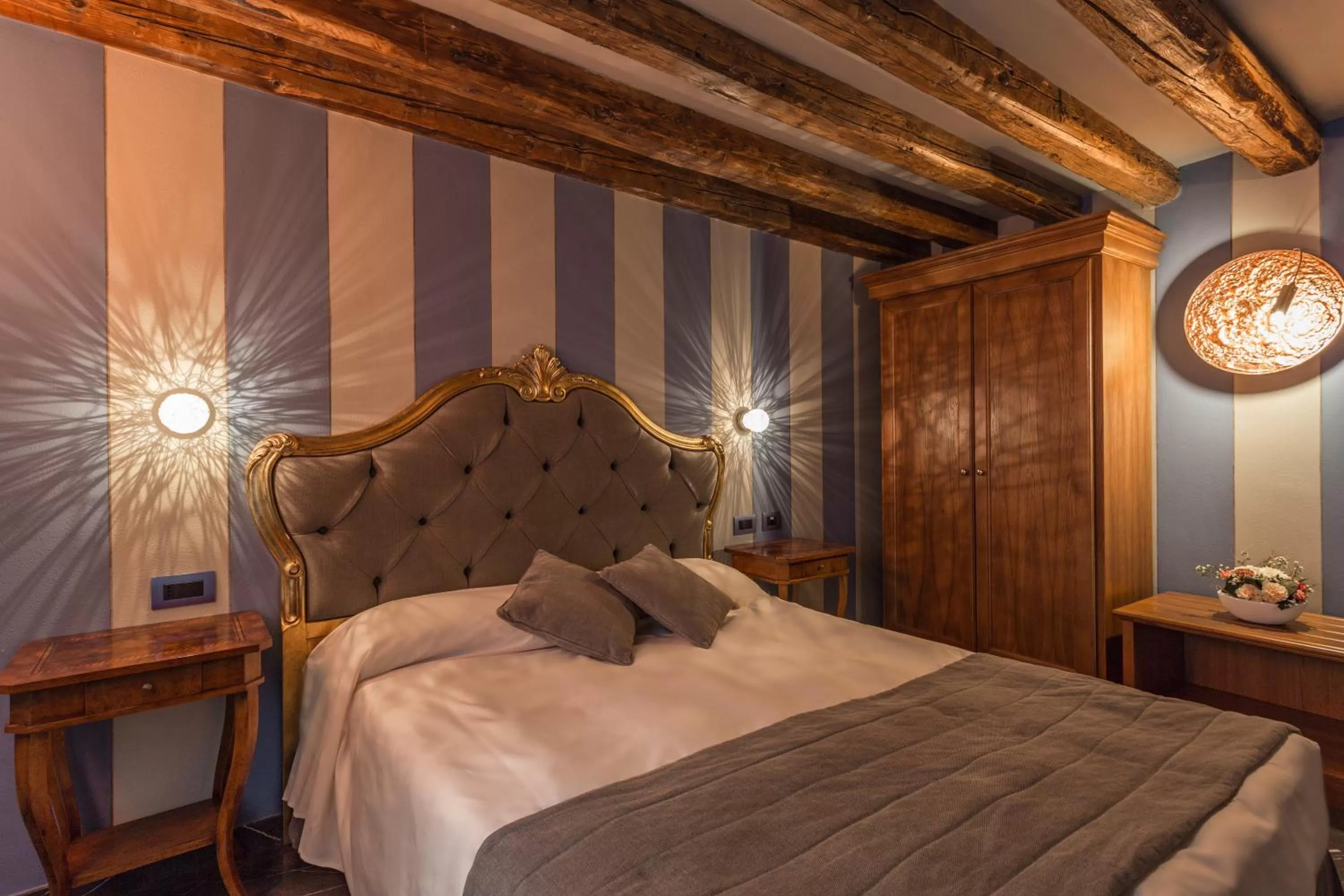 Decorative detail, Bed in Hotel Tiziano