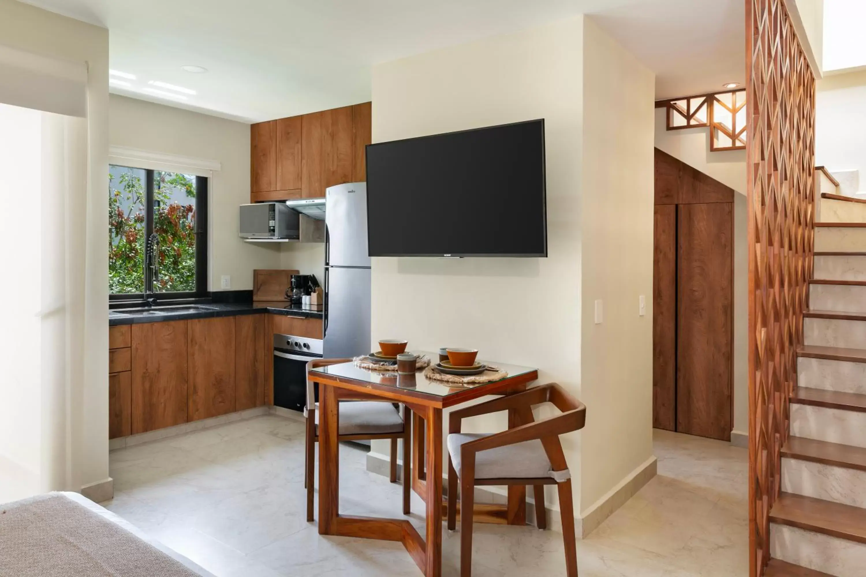 Dining area, TV/Entertainment Center in Cacao Tulum -Luxury Condos-