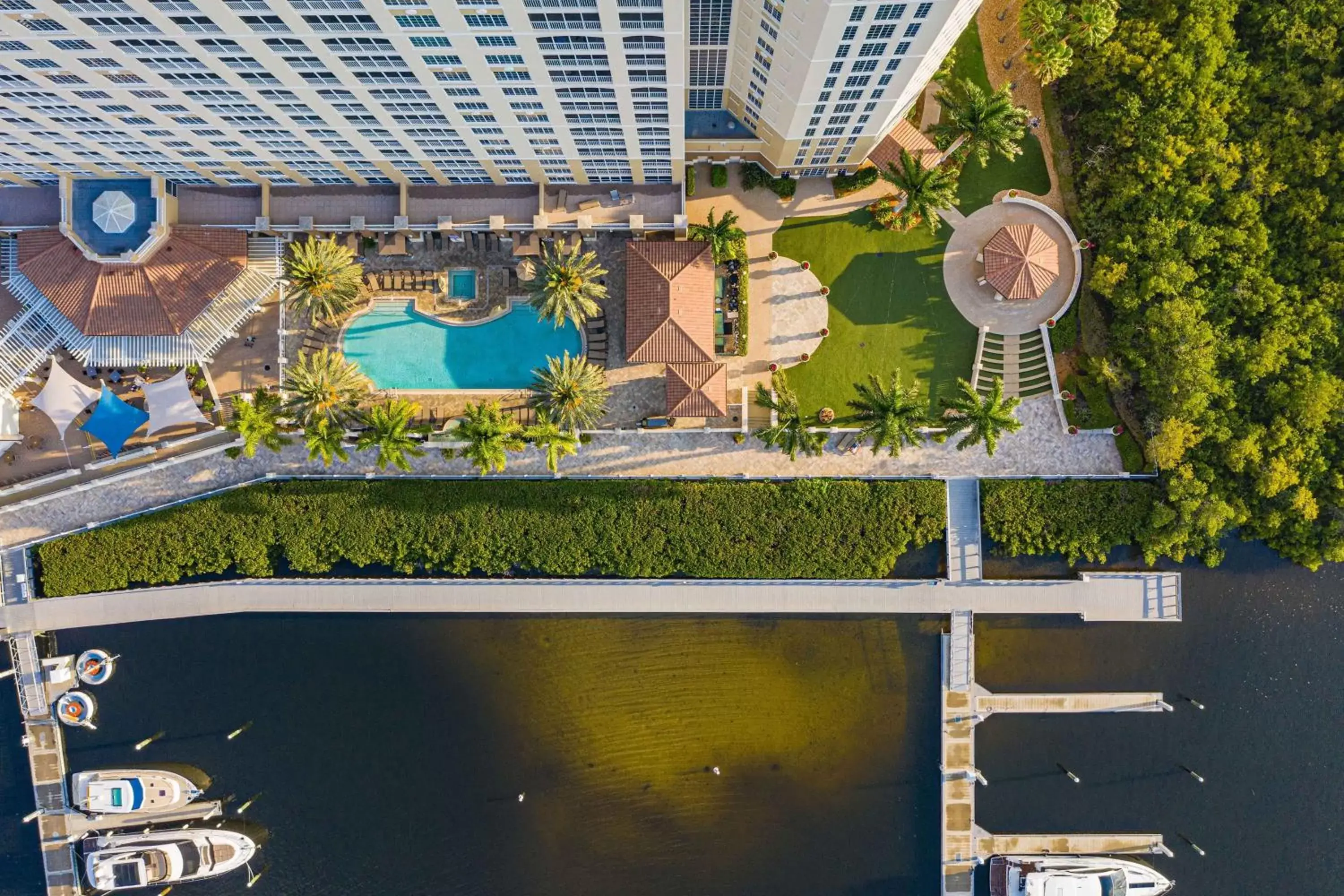Swimming pool, Bird's-eye View in The Westin Cape Coral Resort at Marina Village