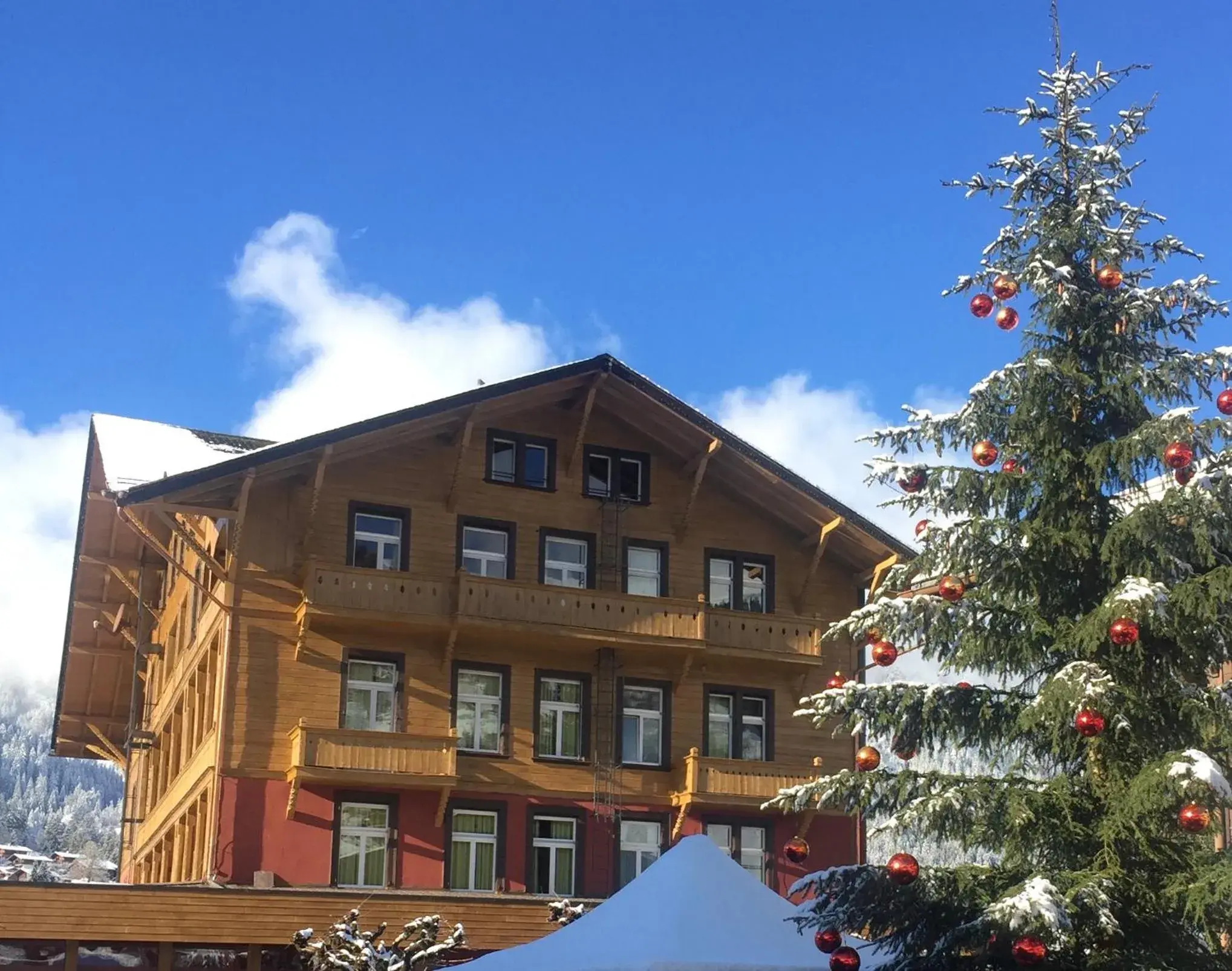 Property building, Winter in Sporthotel Wildstrubel