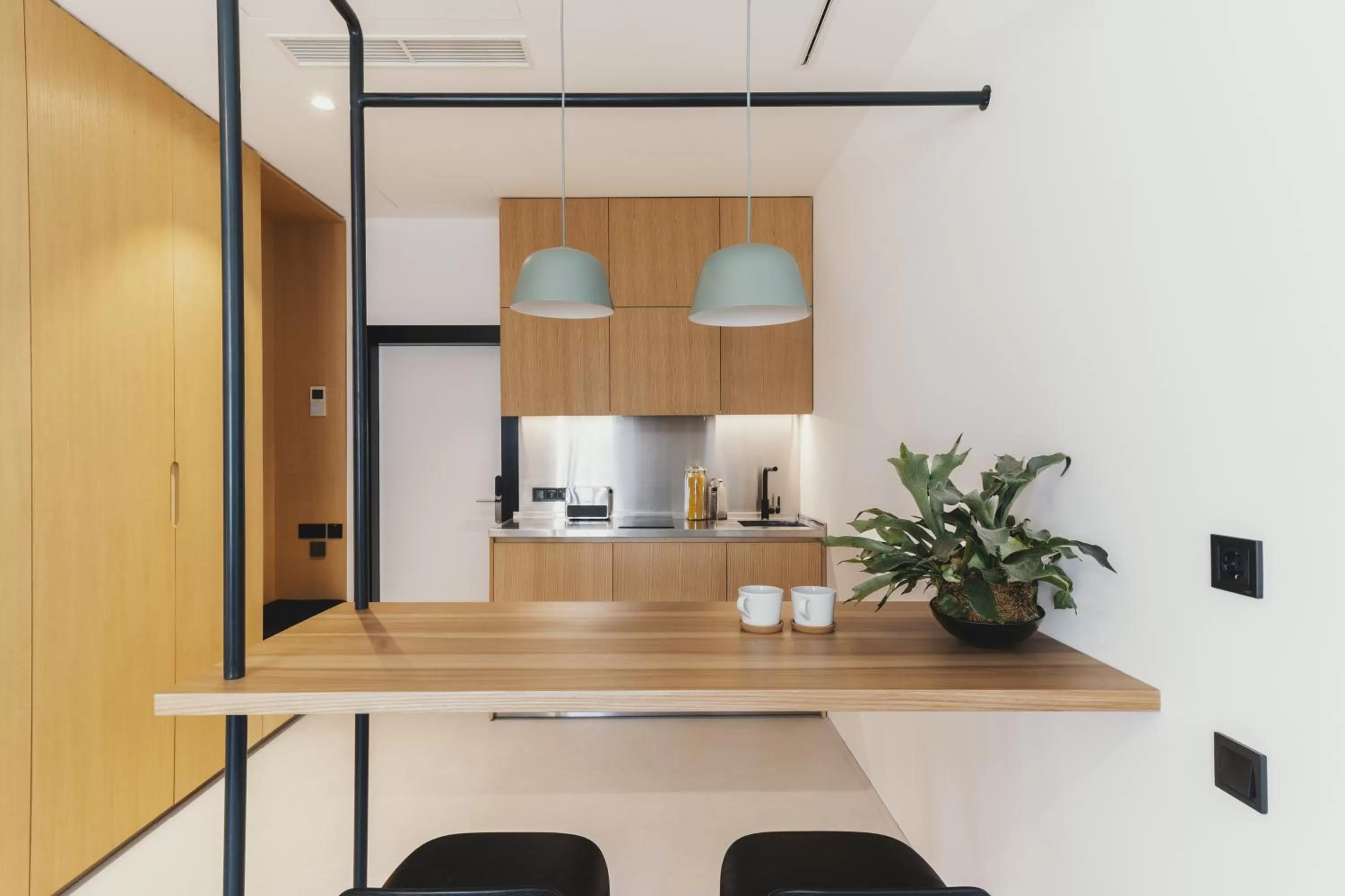 Kitchen or kitchenette in Owntown Apart Hotel