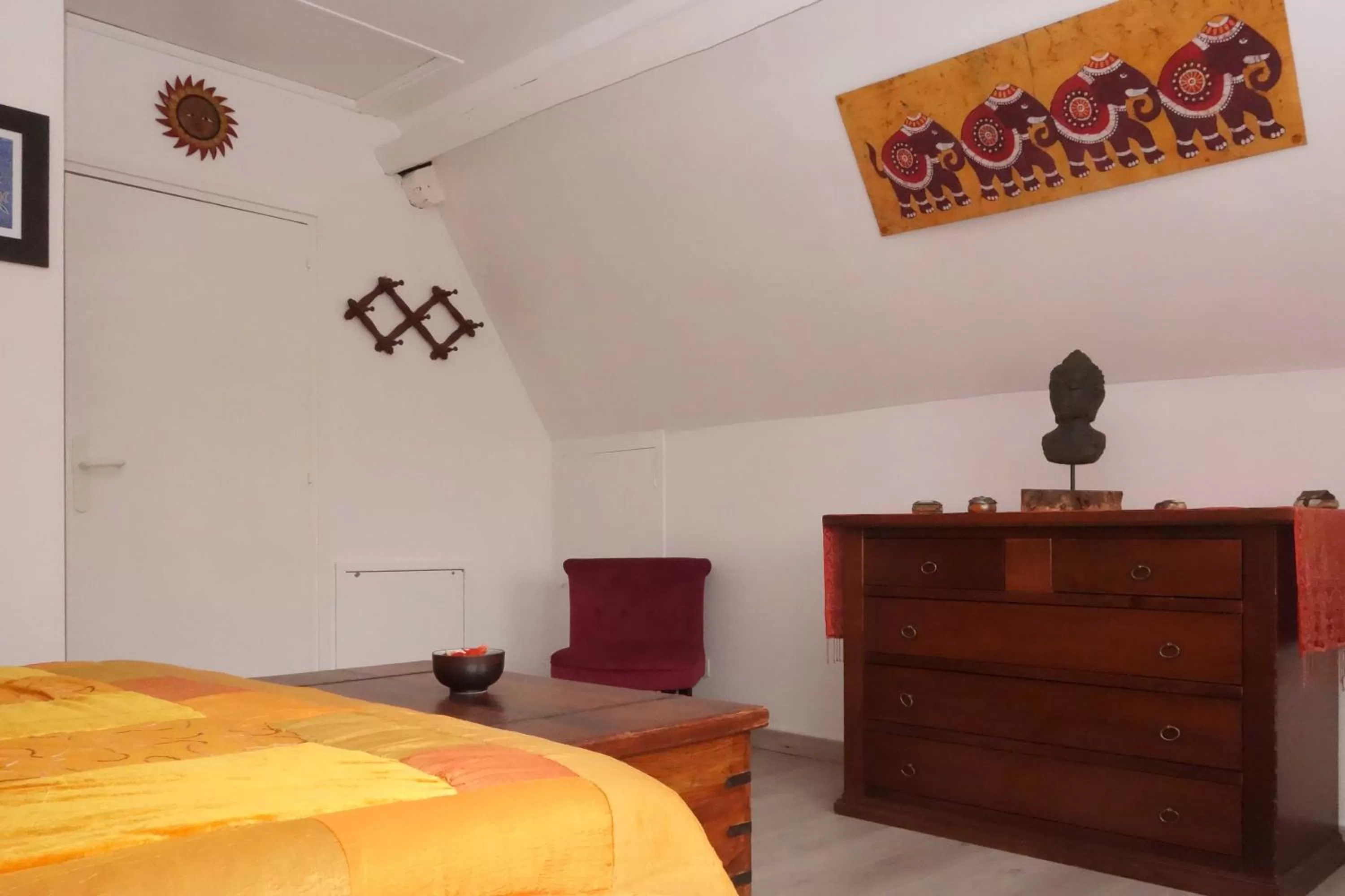 Bedroom, Bed in Chambre D'Hôtes le Phenix