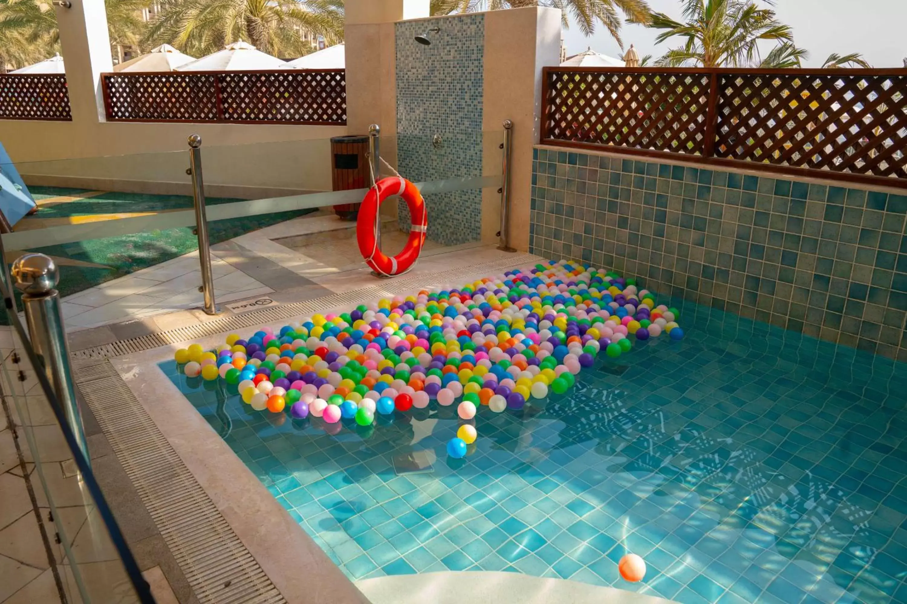 Pool view in DoubleTree by Hilton Resort & Spa Marjan Island