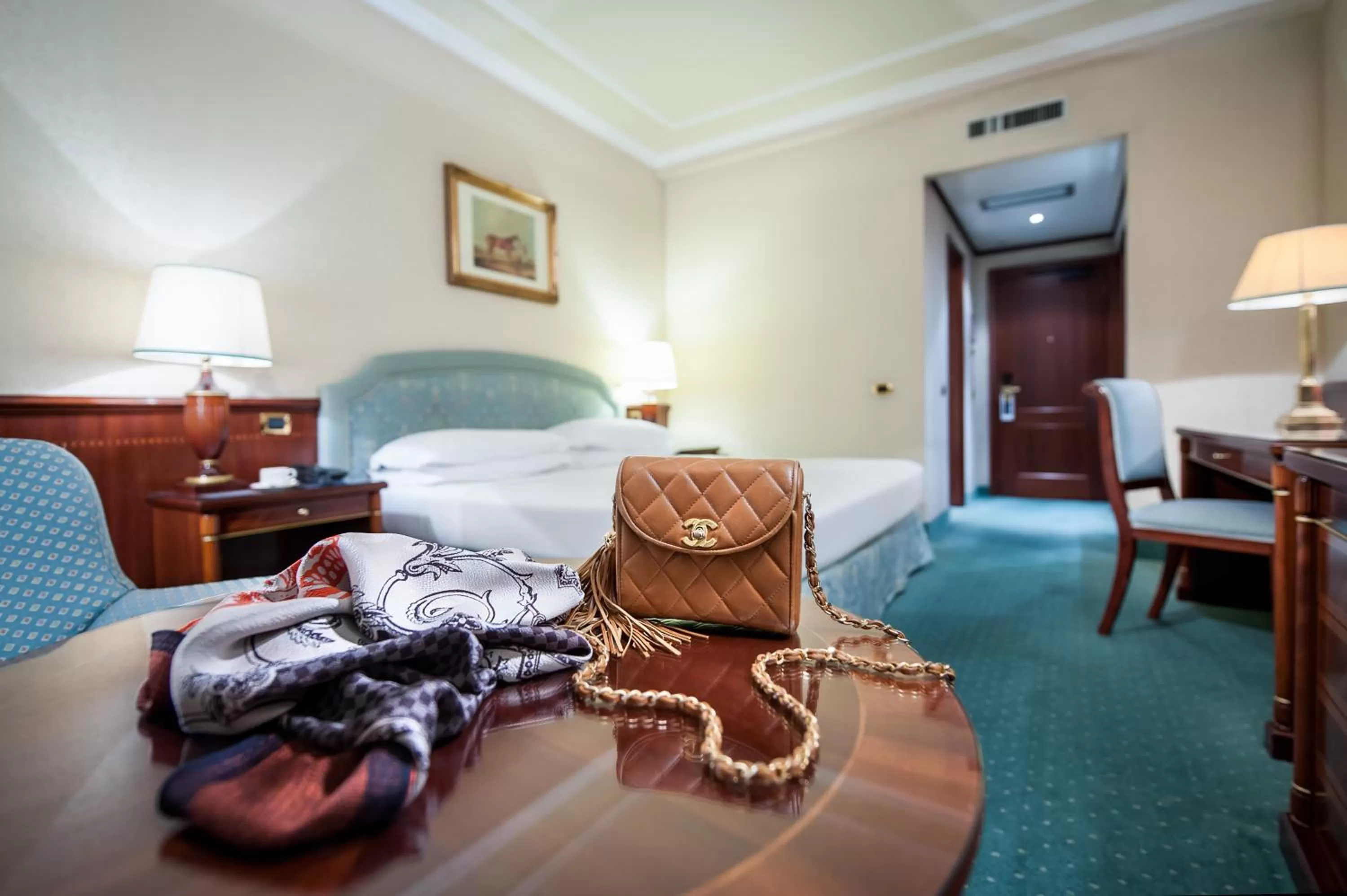 Decorative detail, Bed in Royal Hotel Carlton
