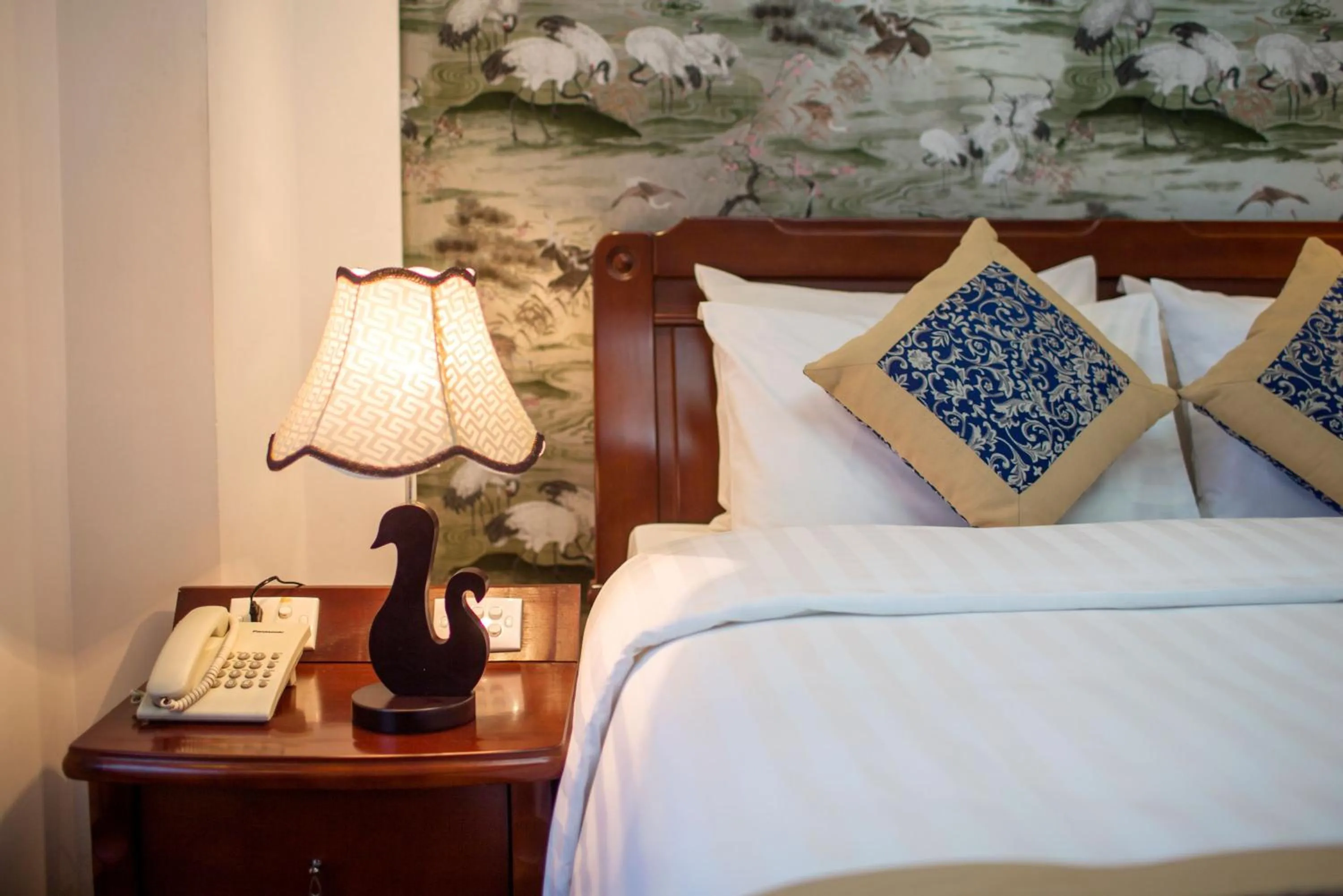 Decorative detail, Bed in Lakeside Palace Hotel