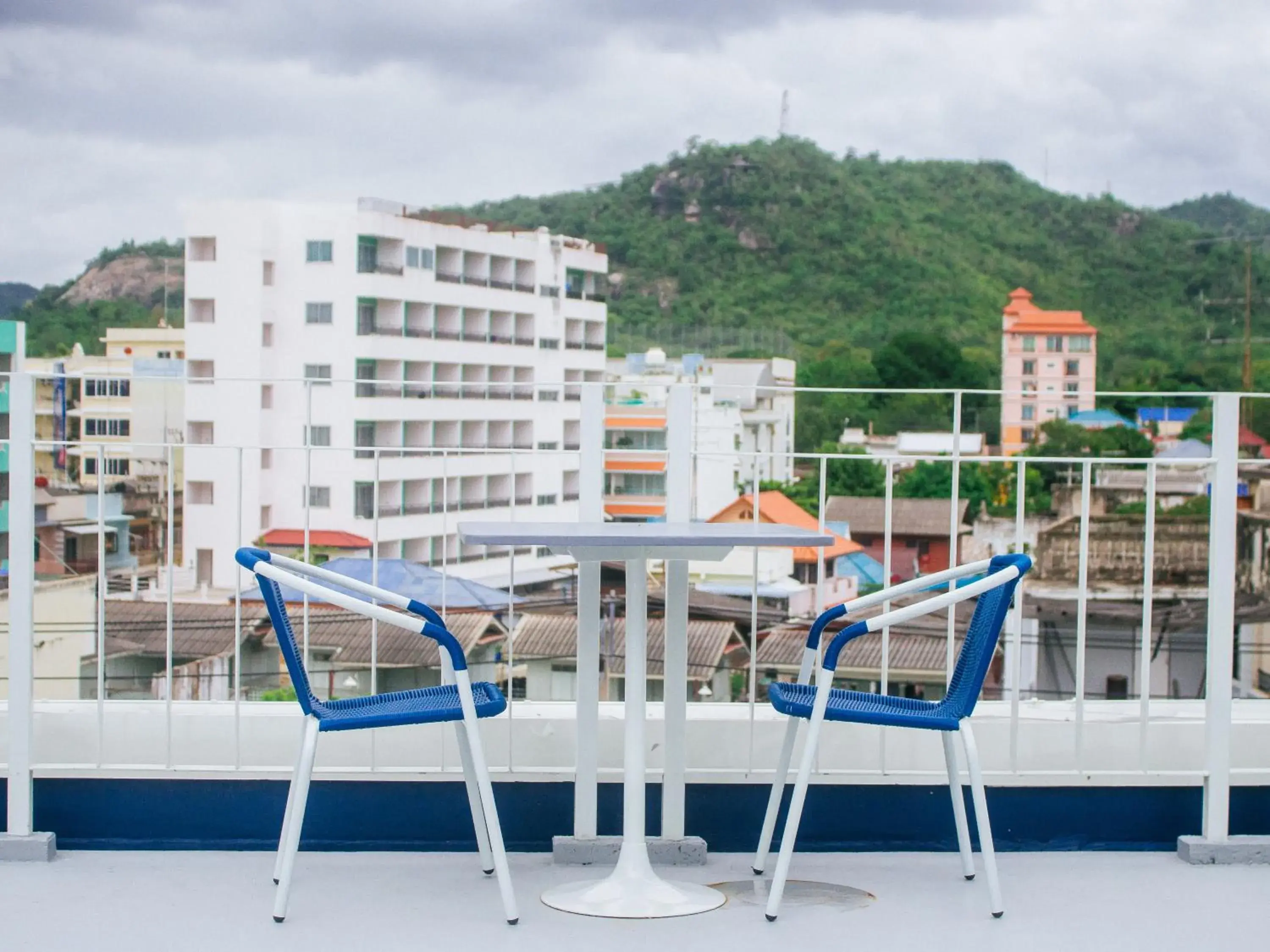 Property building, Balcony/Terrace in The Moon Hostel Huahin