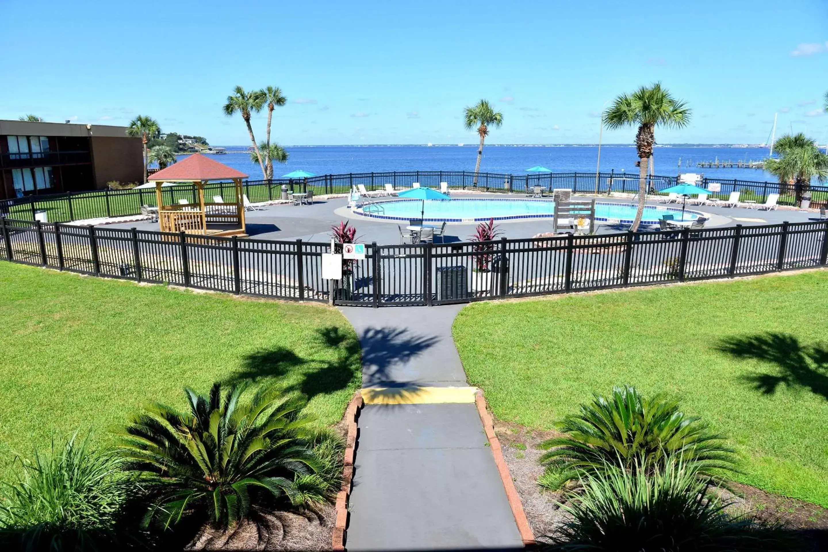 On site, Pool View in Quality Inn & Suites on the Bay near Pensacola Beach