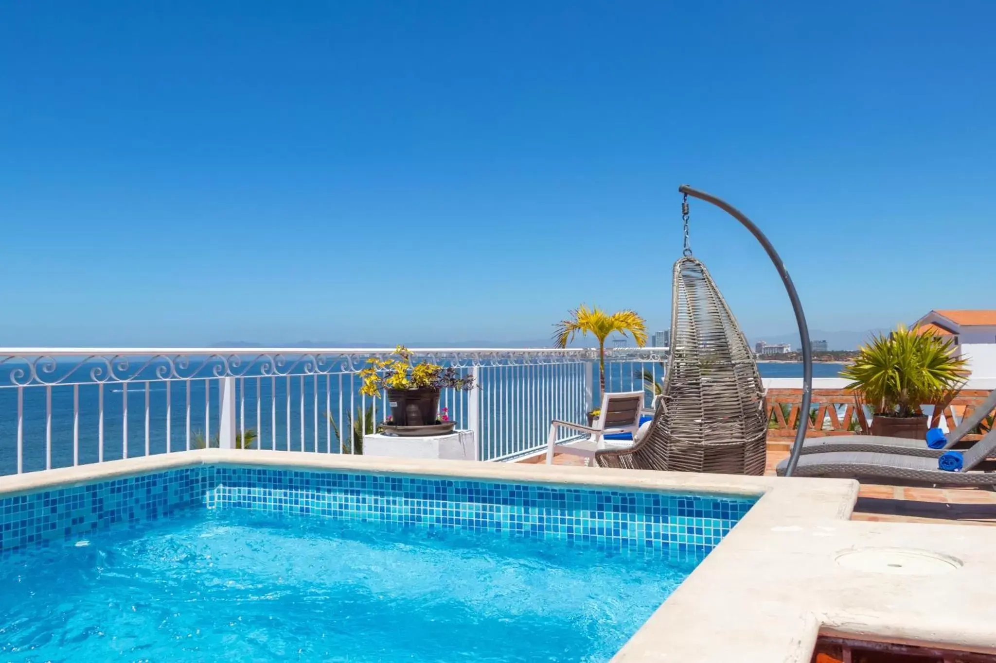 Balcony/Terrace, Swimming Pool in The Paramar Beachfront Boutique Hotel With Breakfast Included - Downtown Malecon