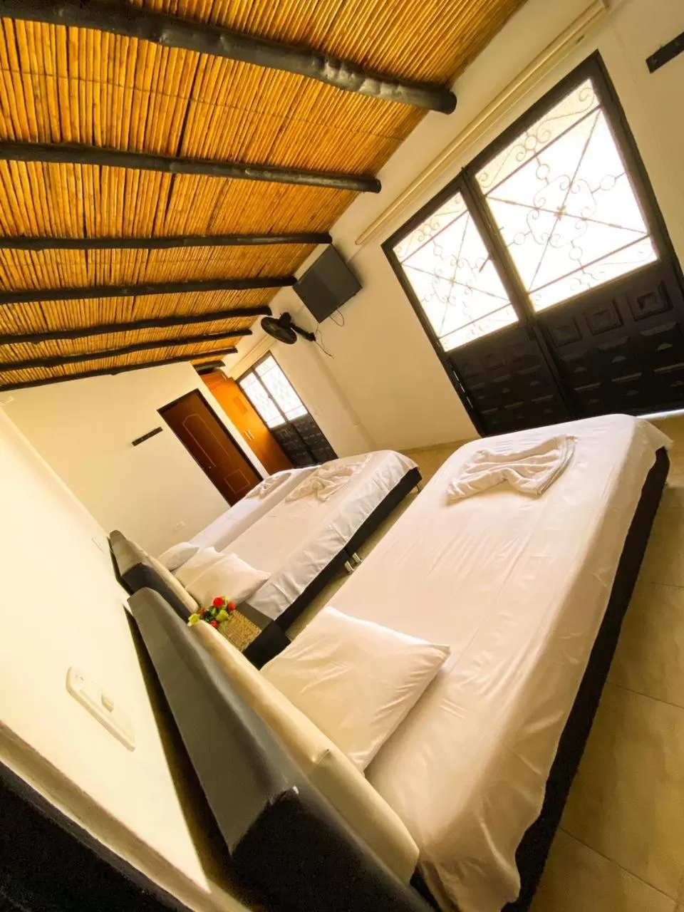 Bed in Hotel Mirador de Santa Bárbara