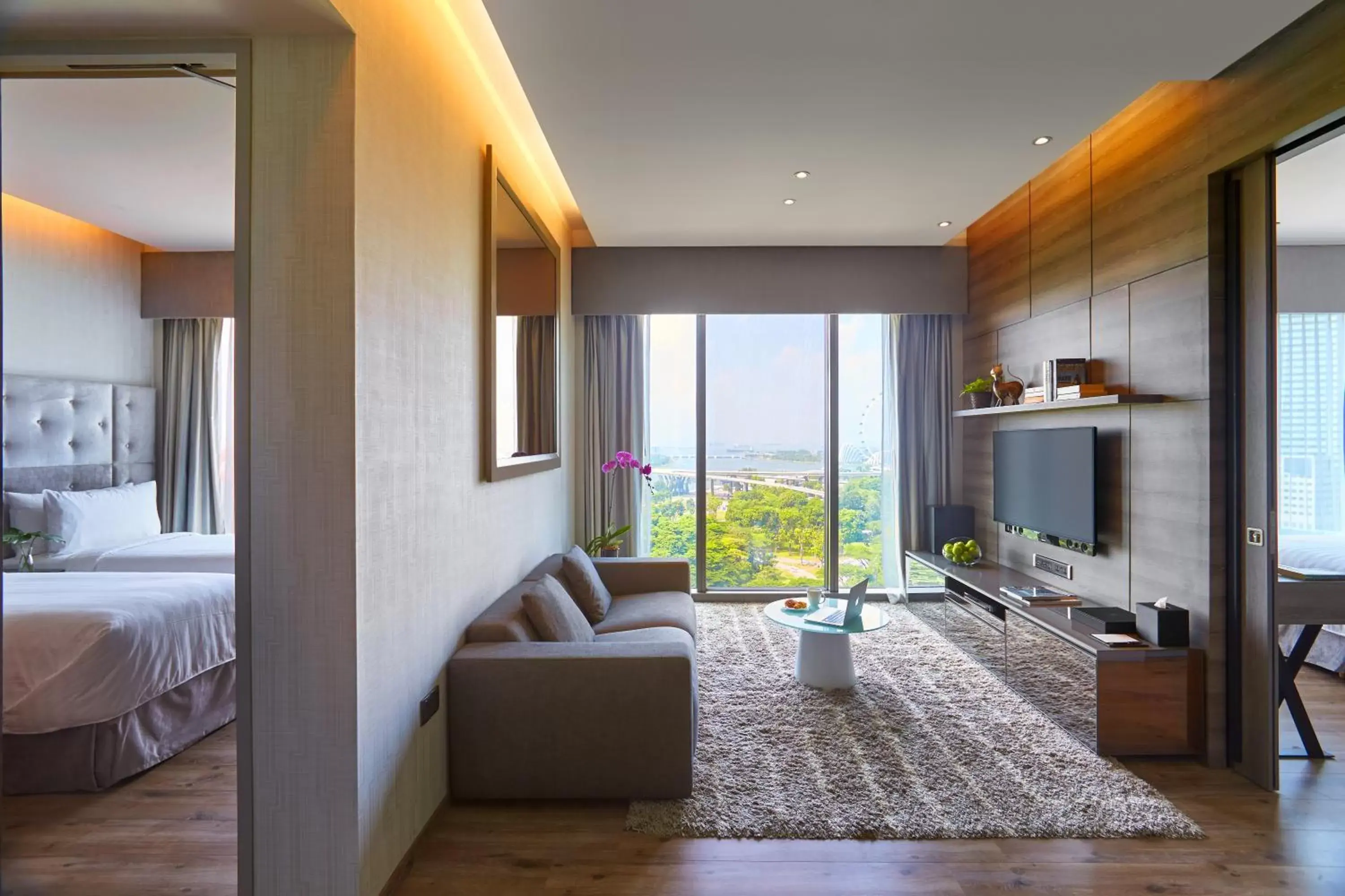 Living room, Seating Area in Pan Pacific Serviced Suites Beach Road, Singapore