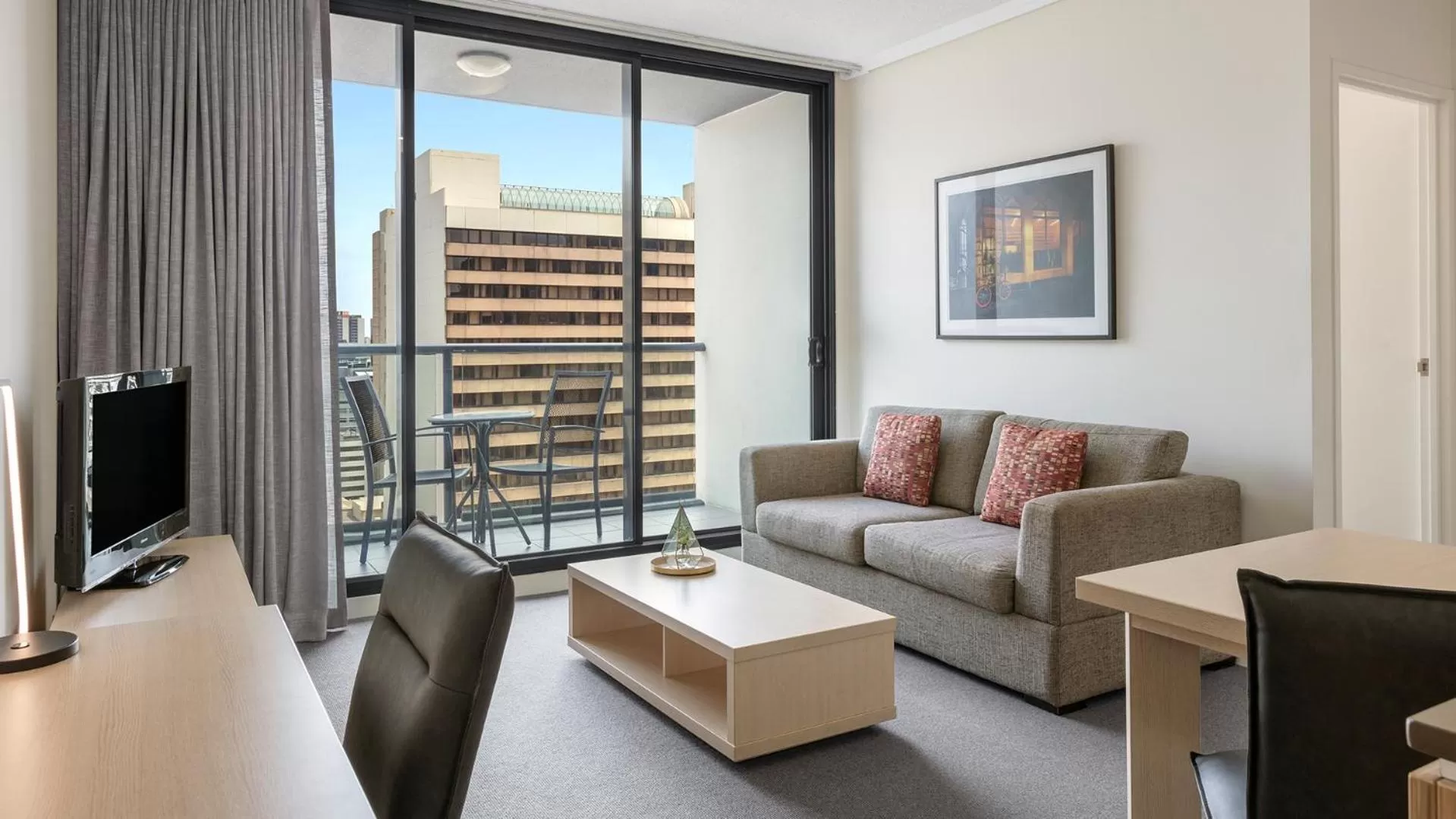 Living room in Oaks Brisbane on Charlotte Suites