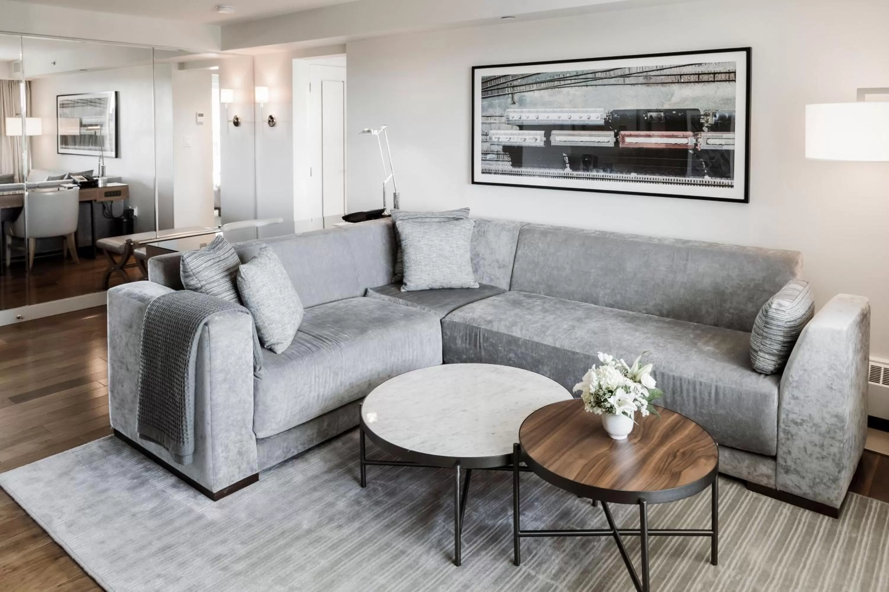 Seating area in The James Hotel