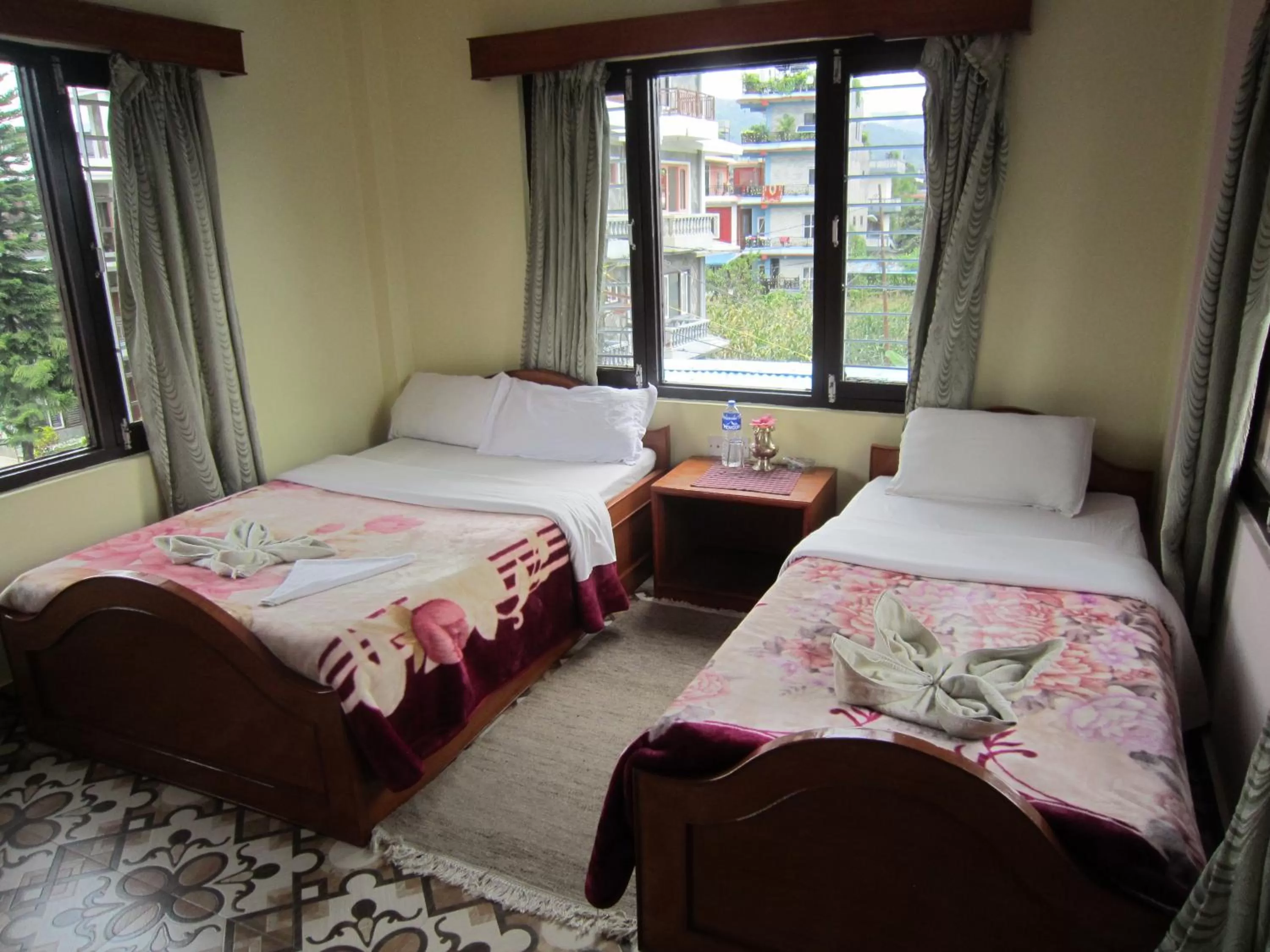 Bed in New Annapurna Guest House
