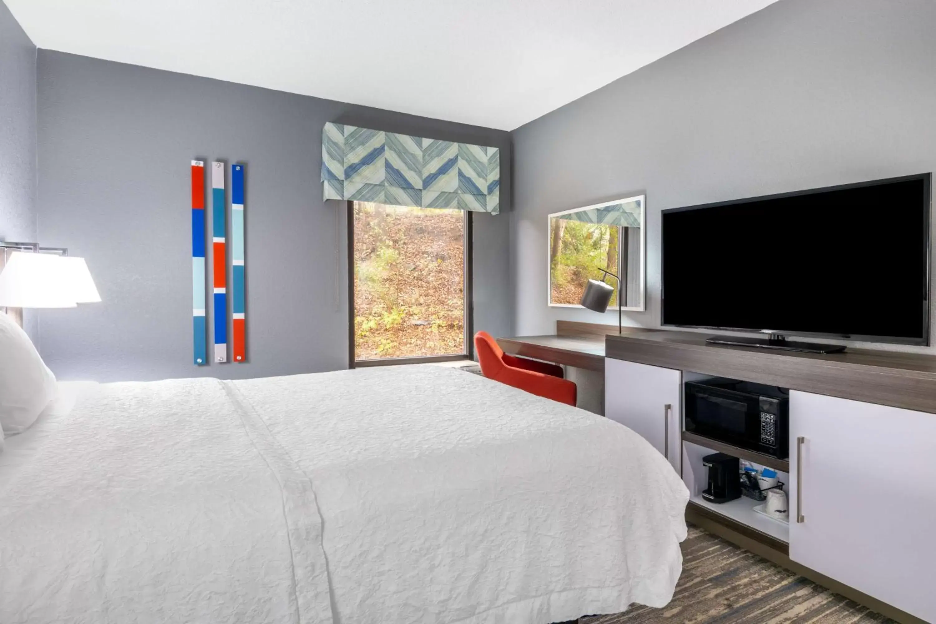 Bedroom, TV/Entertainment Center in Hampton Inn By Hilton Sanford