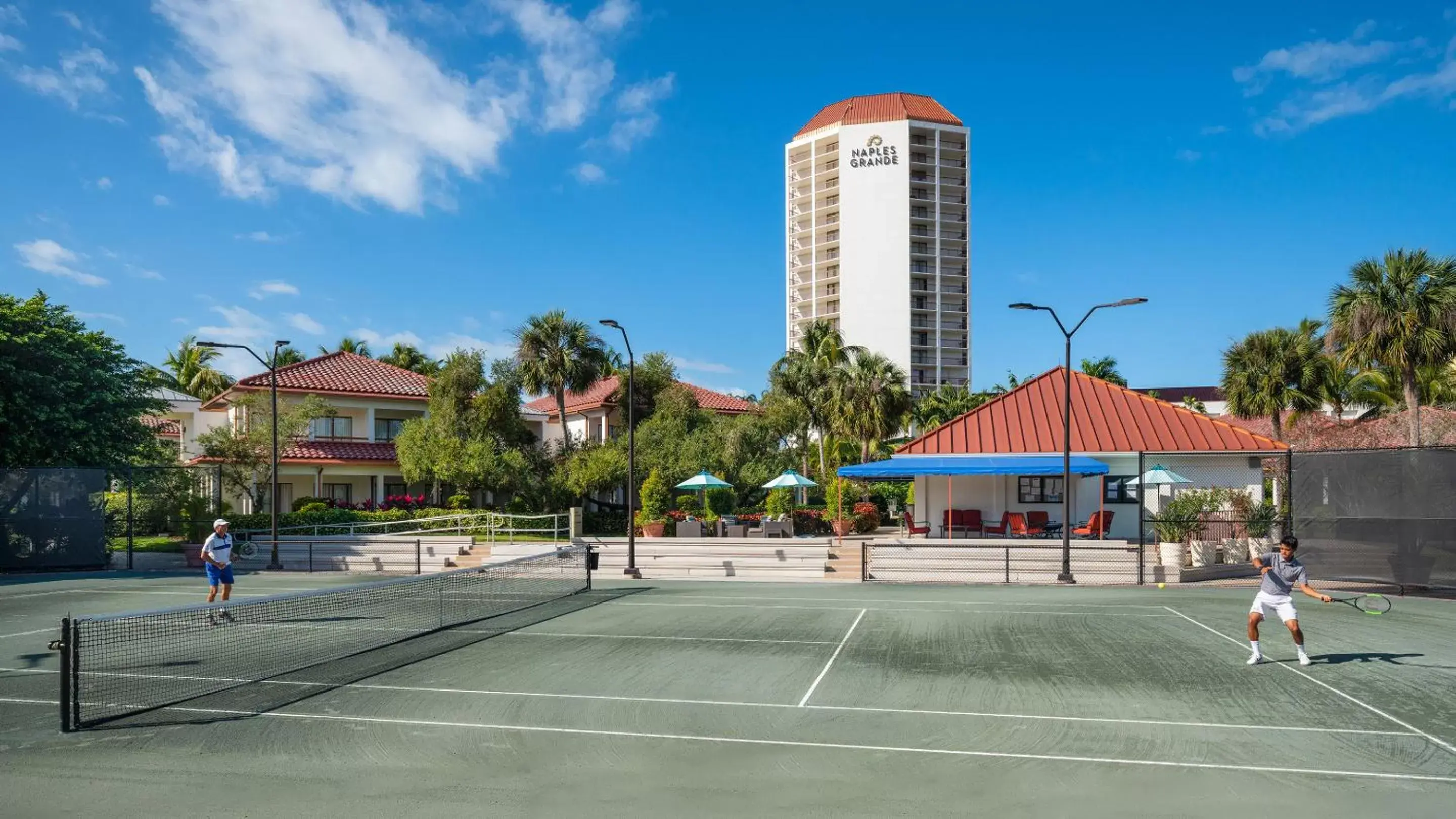 Tennis court, Property Building in Naples Grande Beach Resort