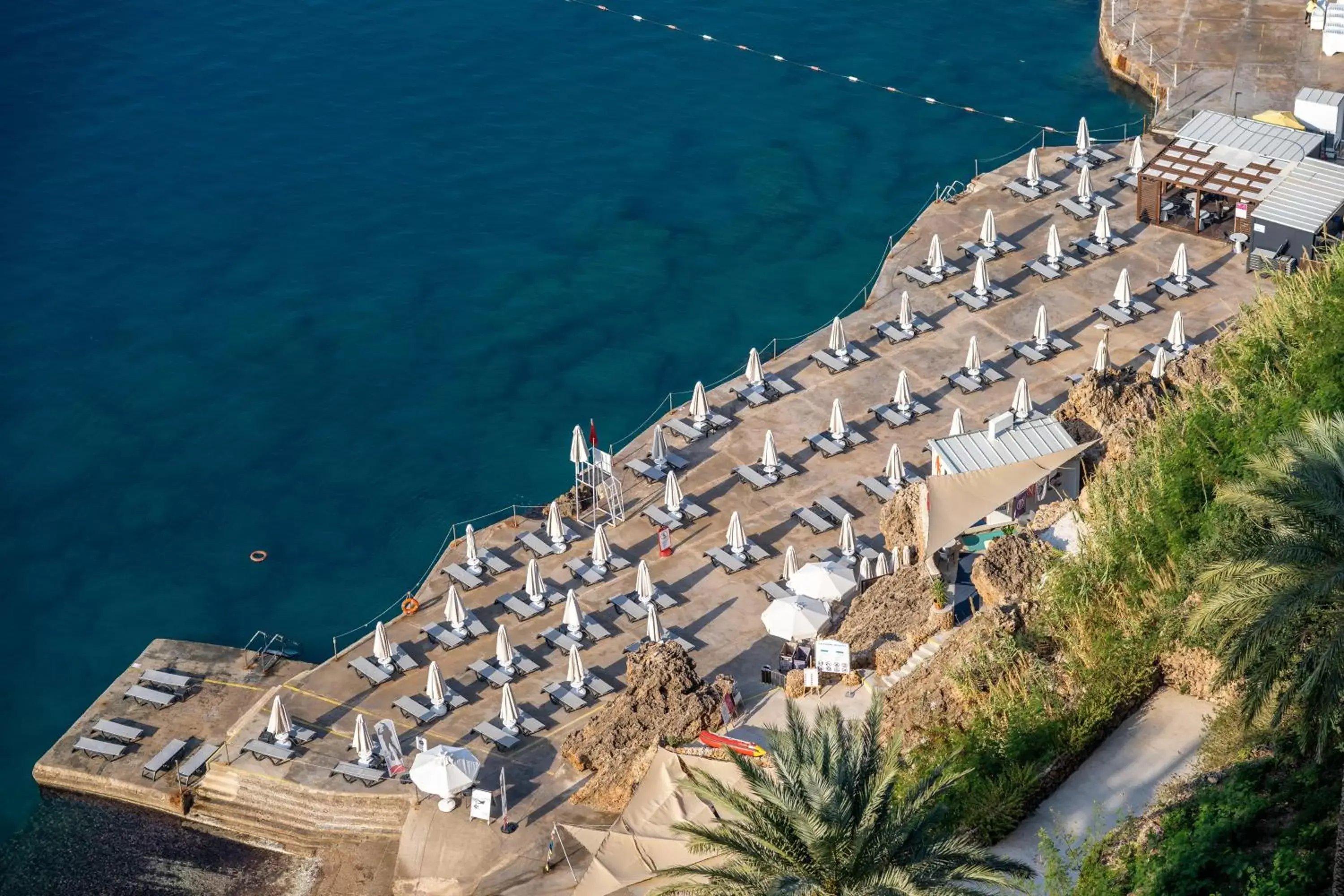 Beach, Bird's-eye View in Akra Hotel