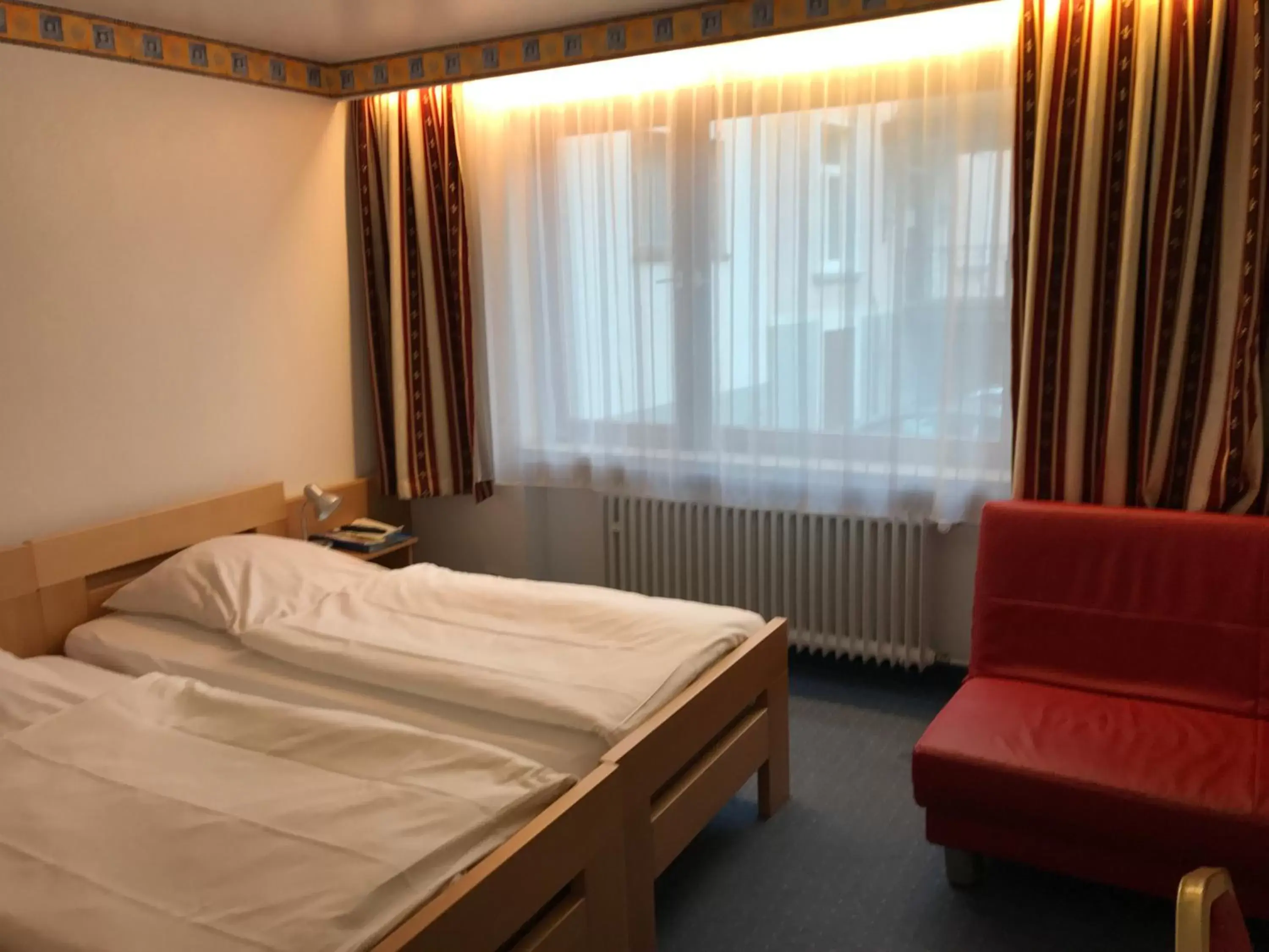 Bed in Hotel Rheinlust