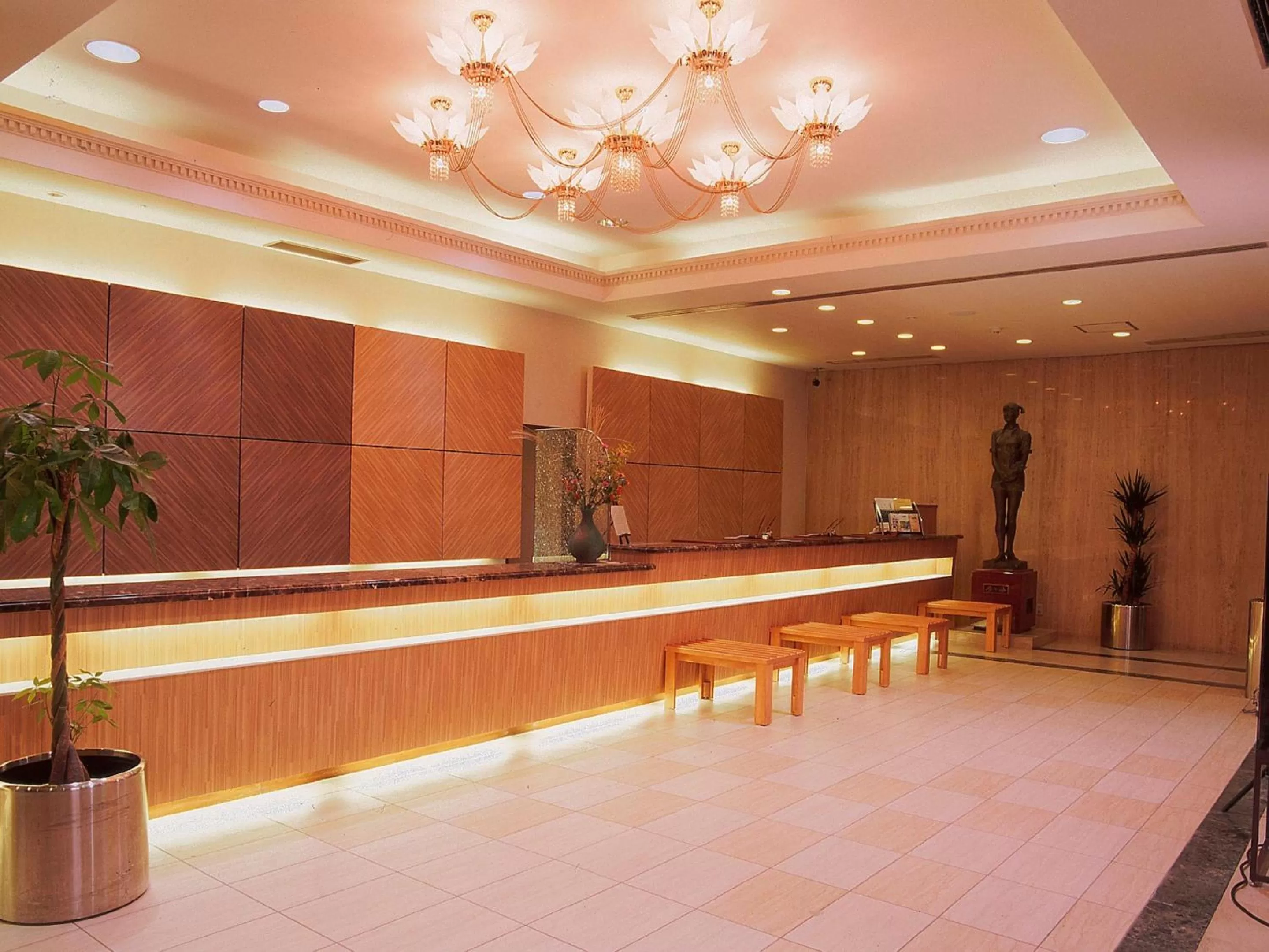 Lobby or reception in Route Inn Grantia Fukuyama Spa Resort