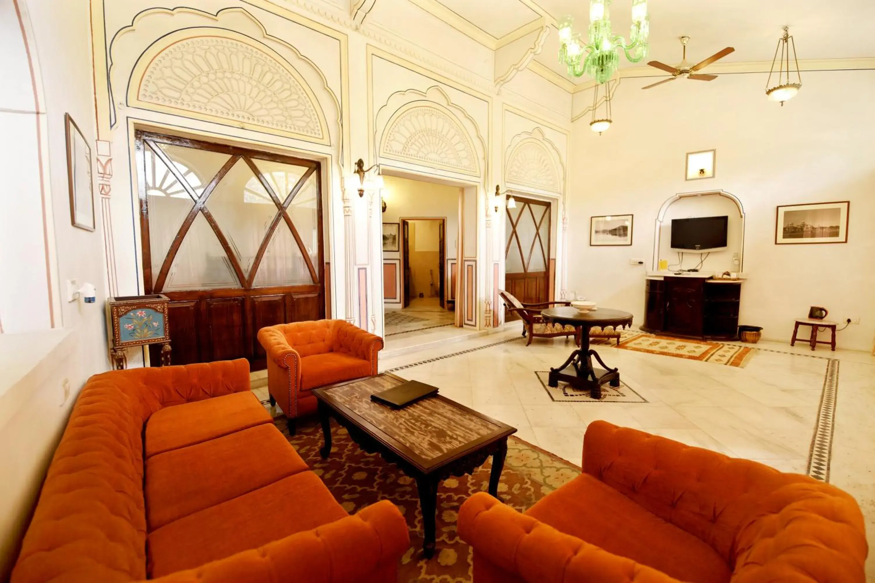 Living room, Seating Area in Hotel Narain Niwas Palace