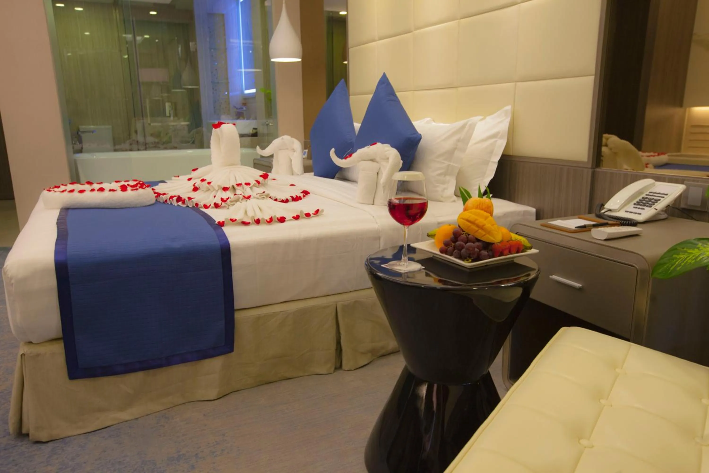 Bed in Grand Palace Hotel