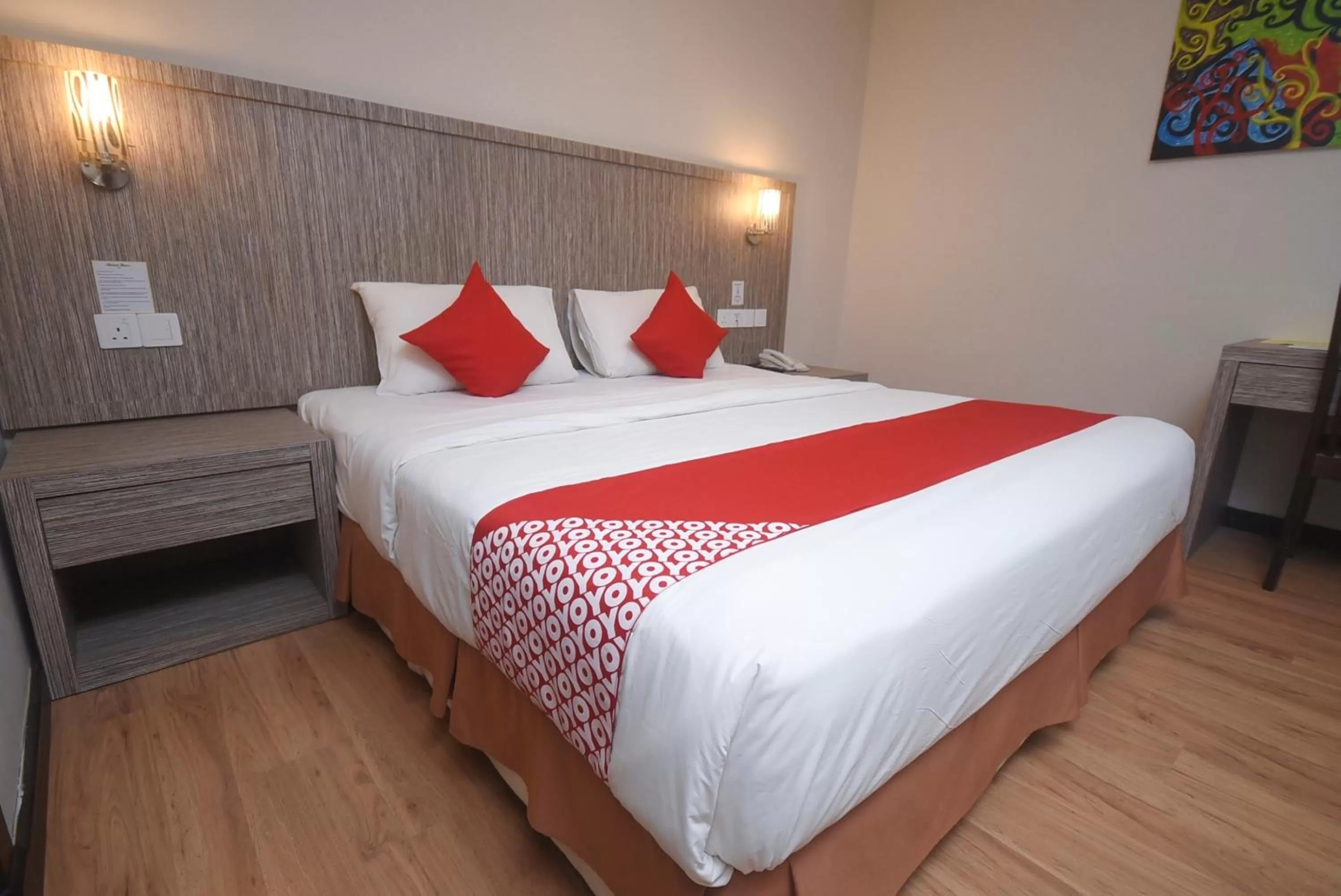 Bedroom, Bed in Super OYO 985 Hotel Nur