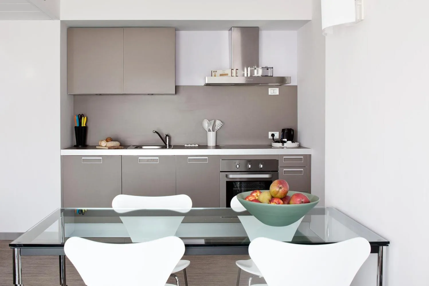 Kitchen or kitchenette in Zambala Luxury Apartments