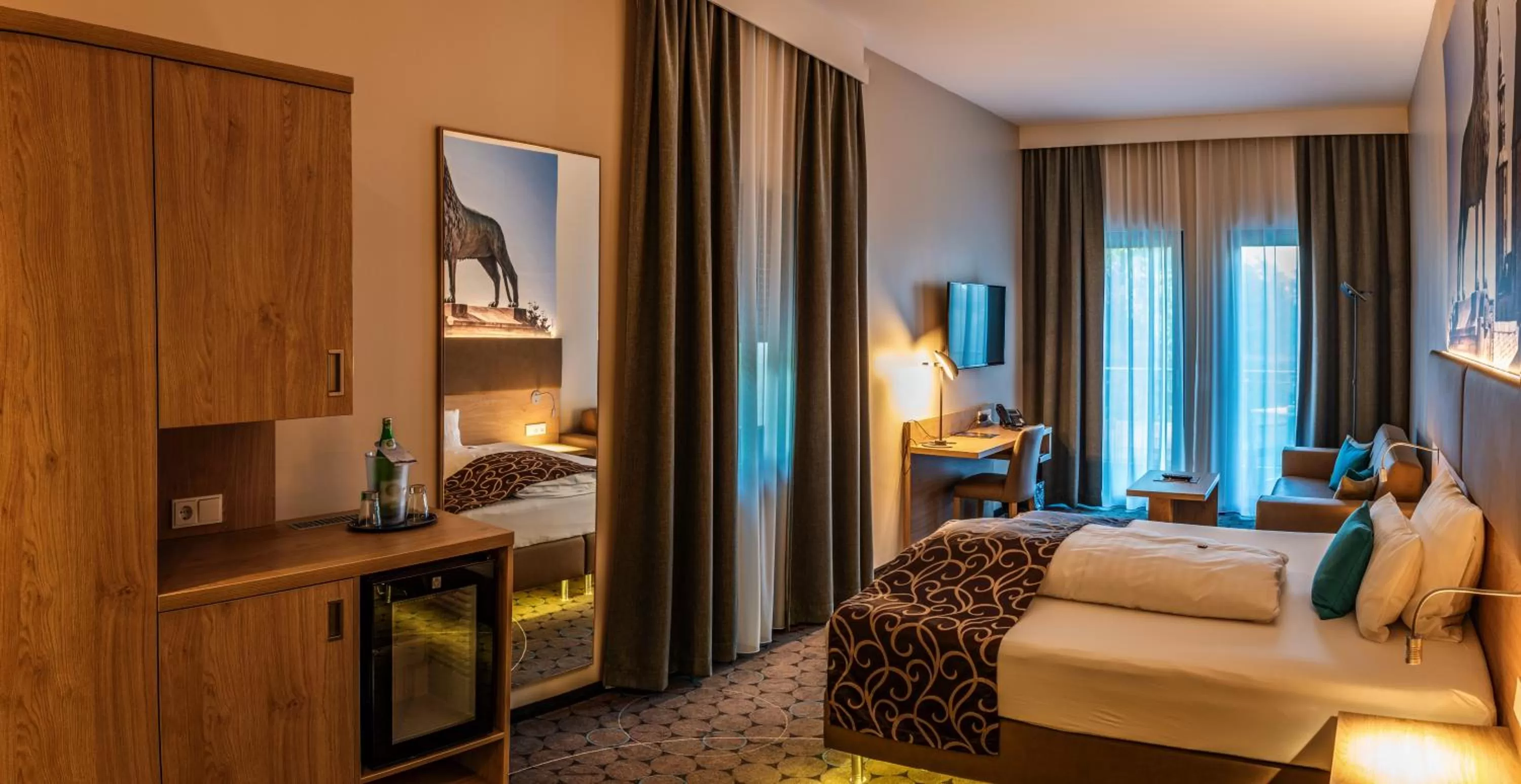 Bed in AKZENT Hotel Villa Saxer