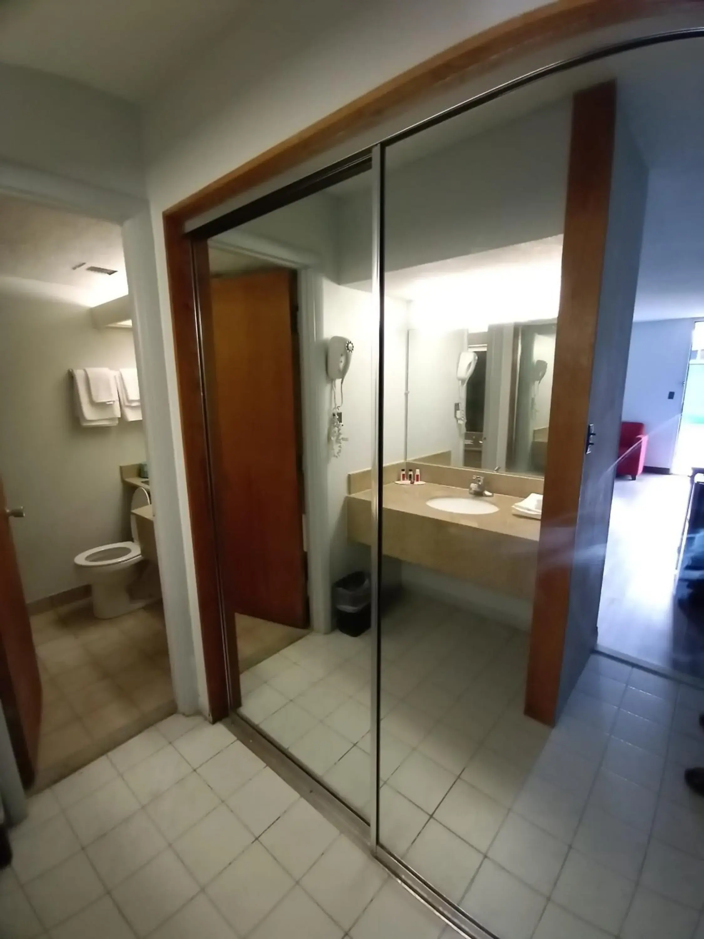 Bathroom in Travelodge by Wyndham Petersburg Bathroom in Travelodge by Wyndham Petersburg