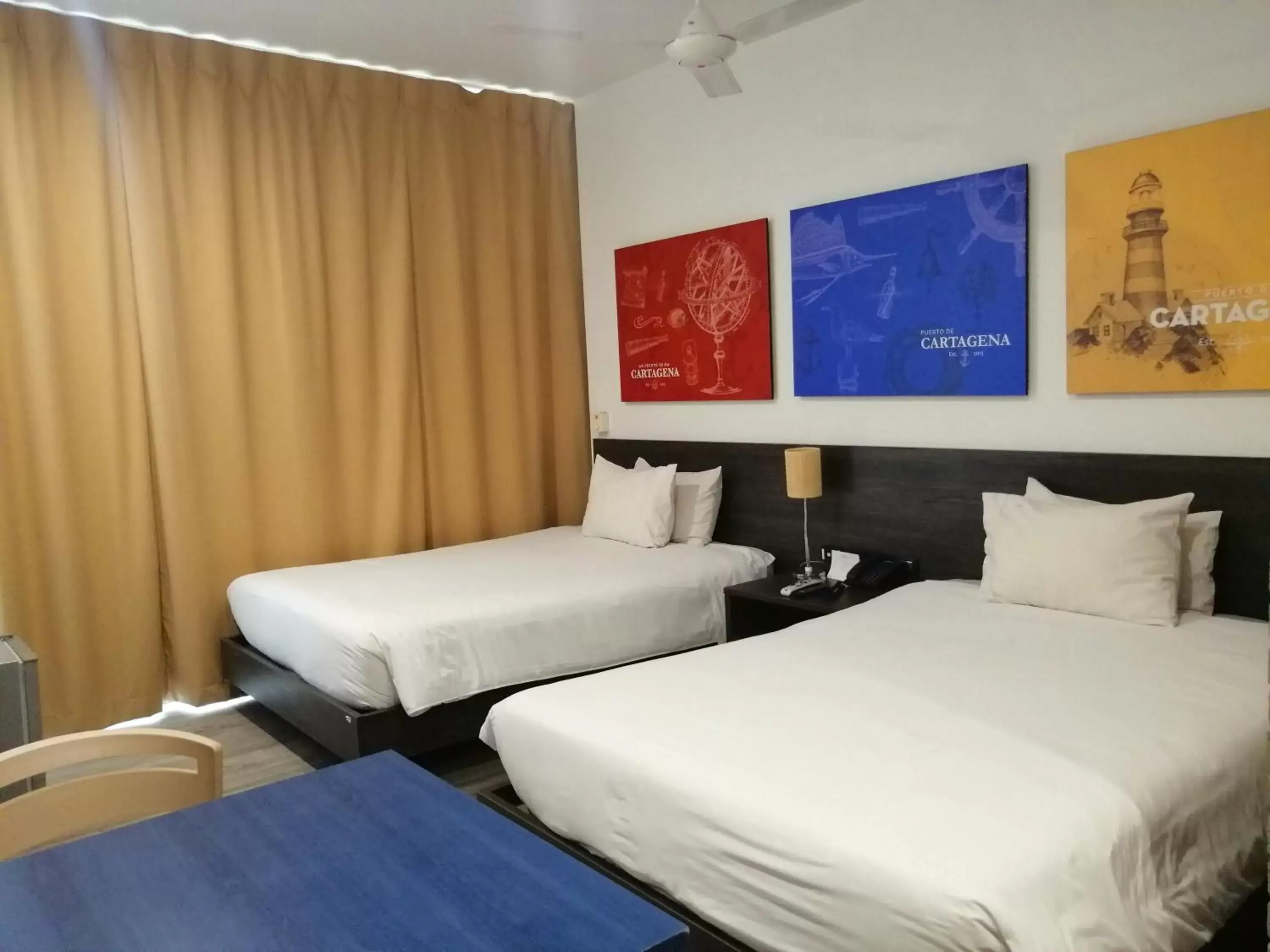 Bed in Pop Art Hotel CLC Mamonal Cartagena