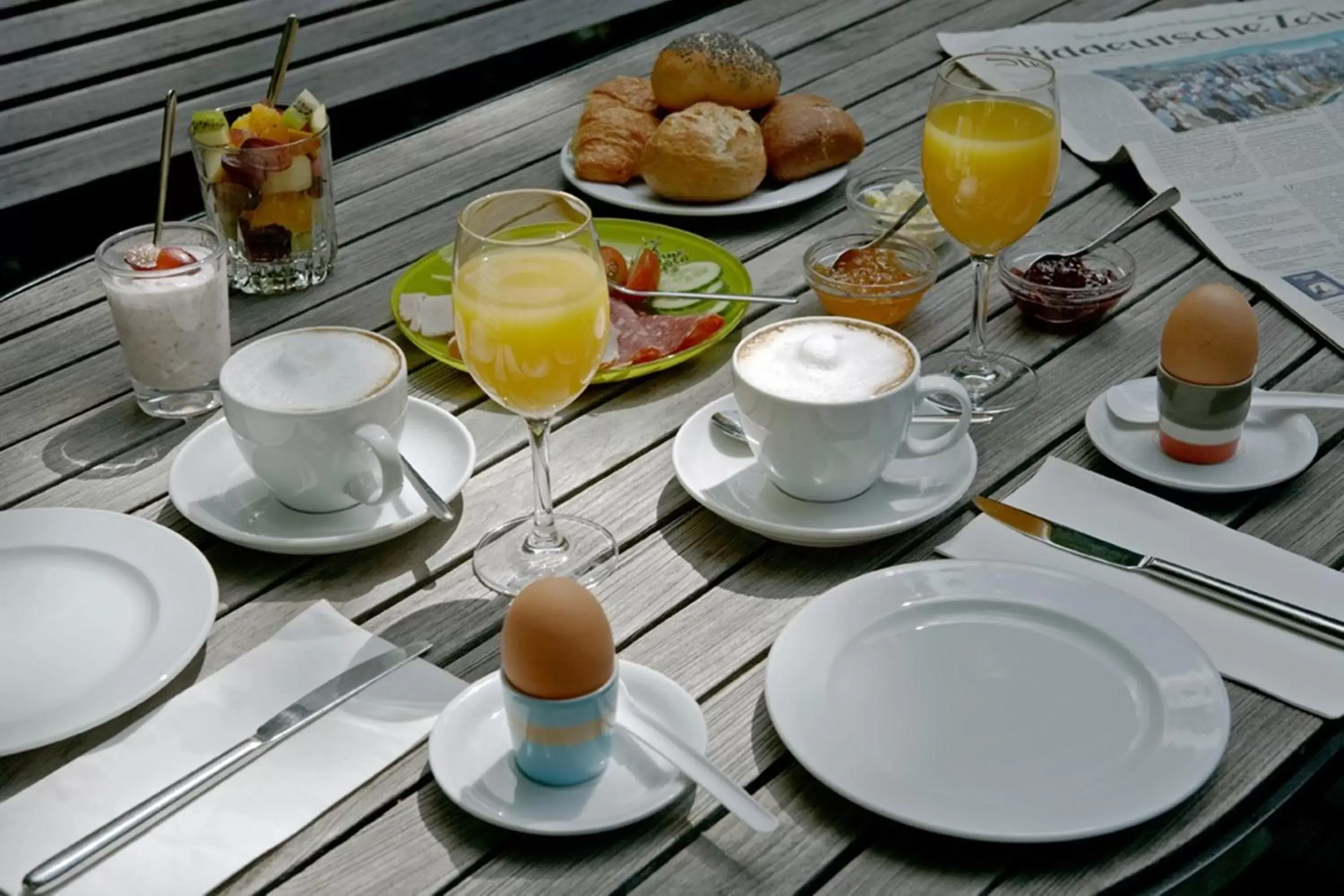 Continental breakfast in Hotel Wedina an der Alster