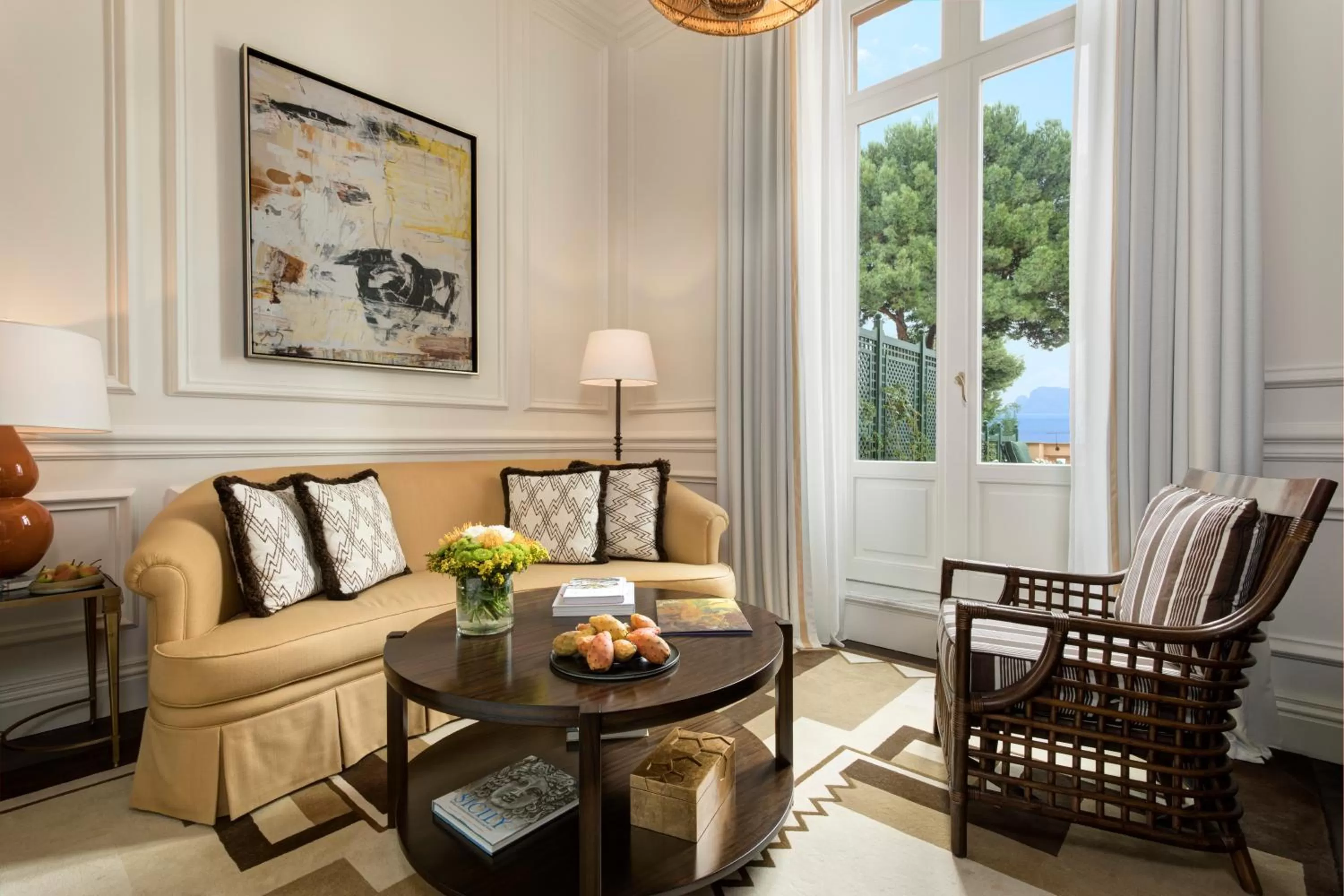 Living room in Rocco Forte Villa Igiea