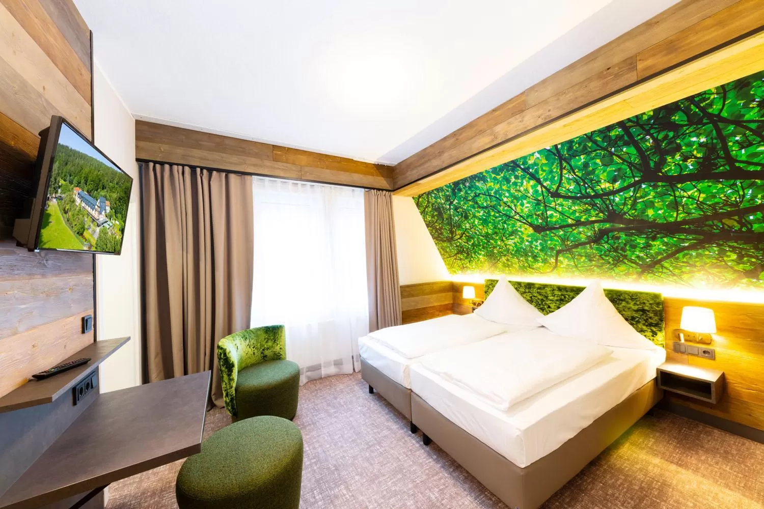 Photo of the whole room, Bed in Hotel Waldmühle