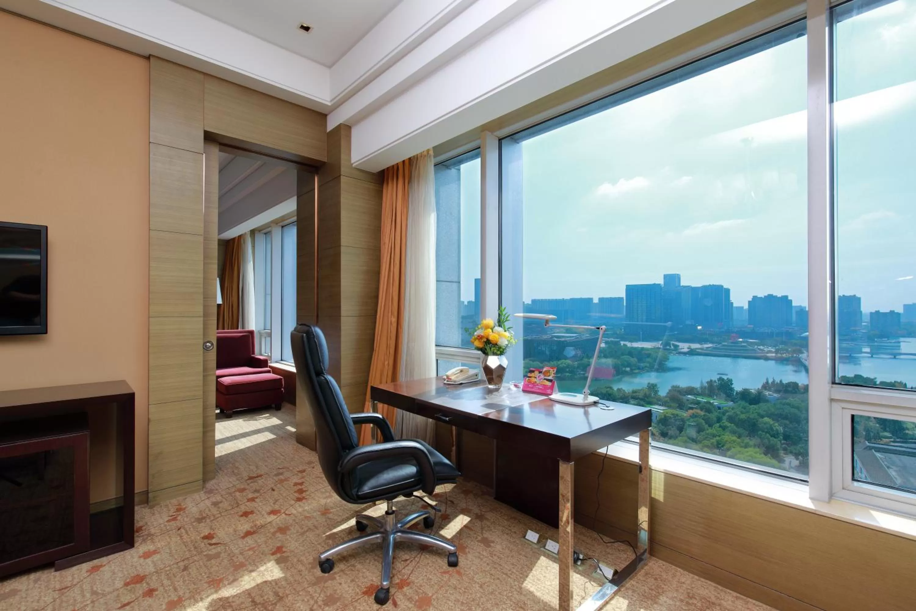 Seating area in Crowne Plaza Nanjing Jiangning by IHG
