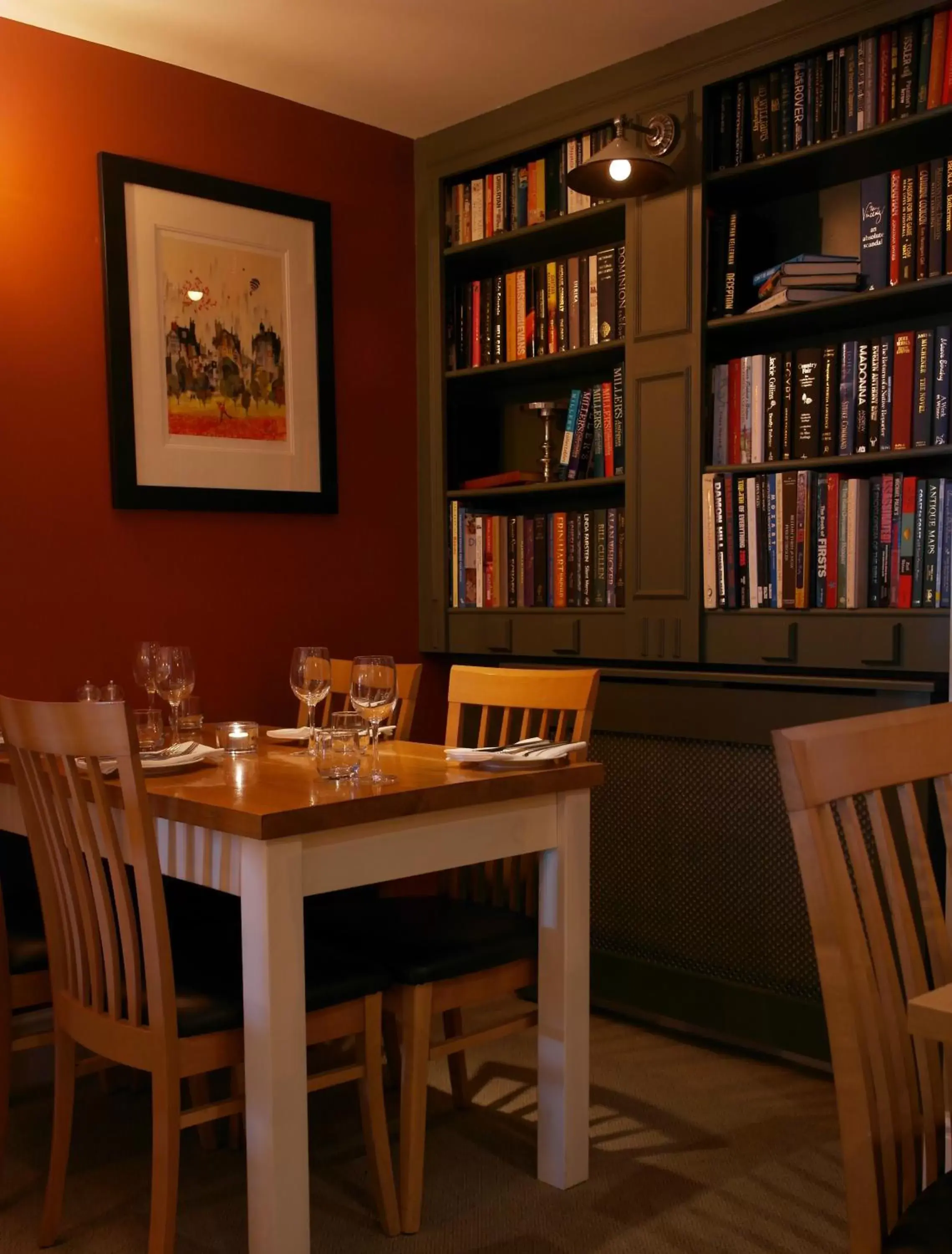 Dining area, Library in The North Hill Hotel