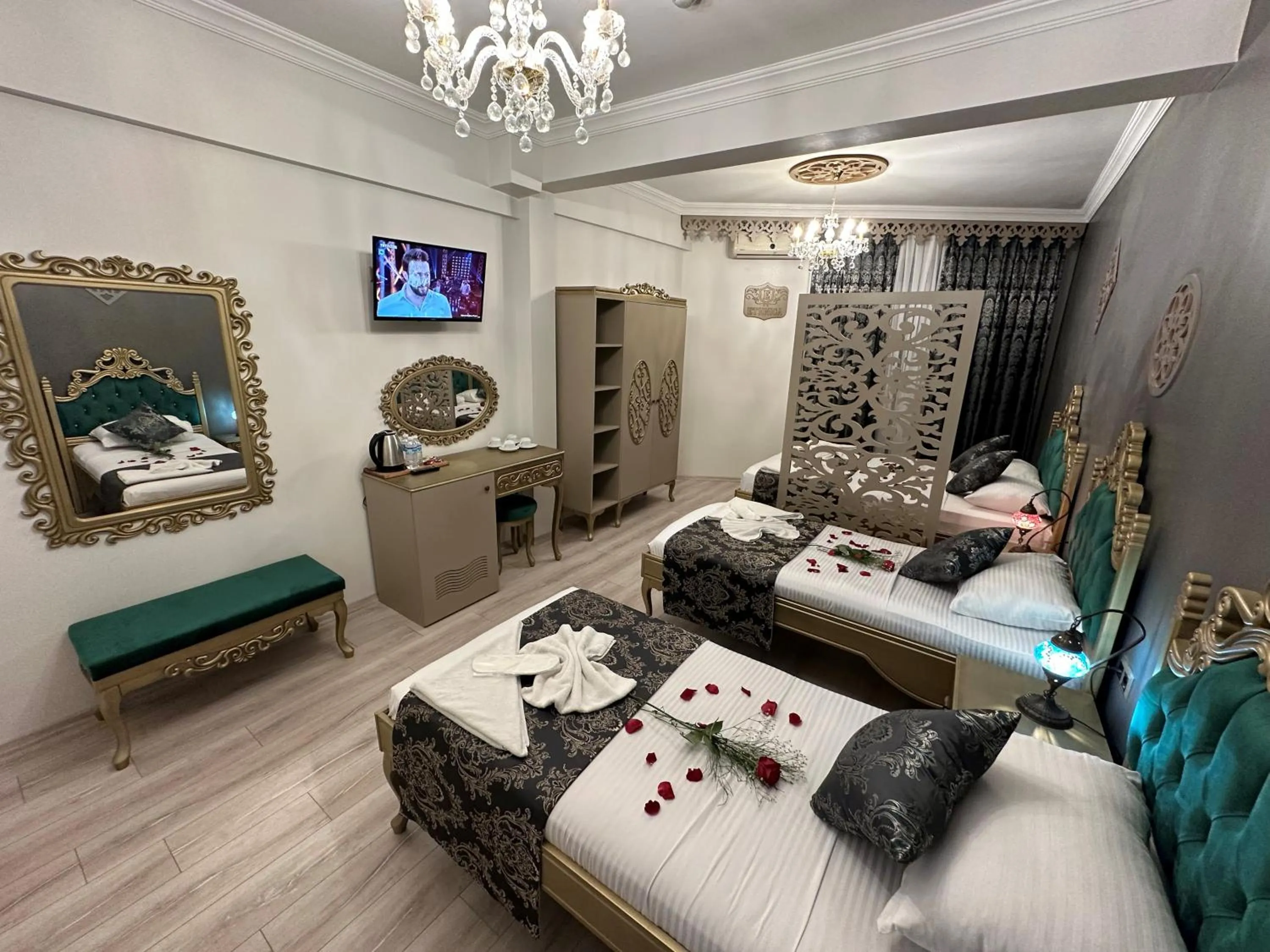 Bed in Ethnica Suites