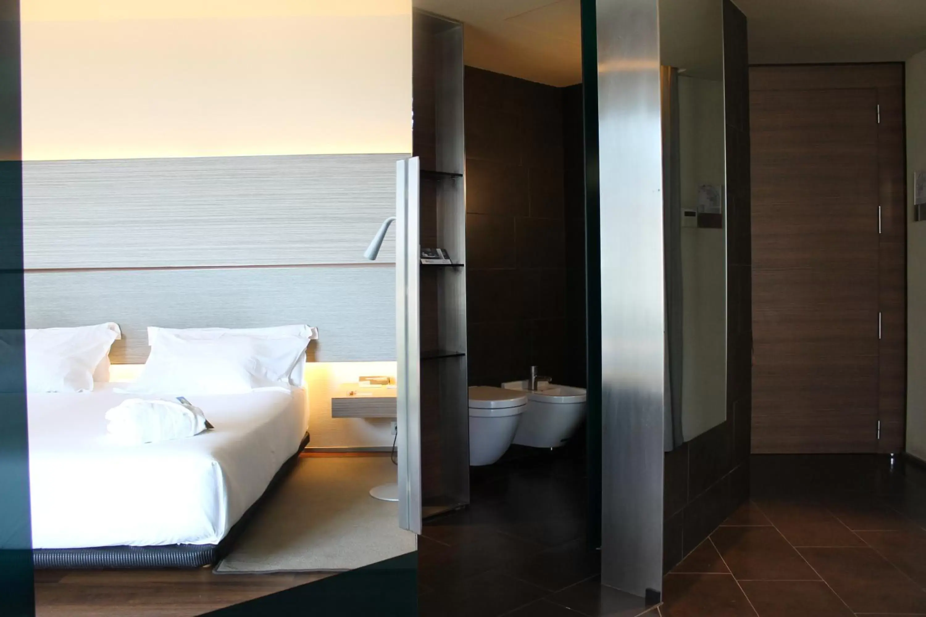 Bed, Bathroom in B Hotel