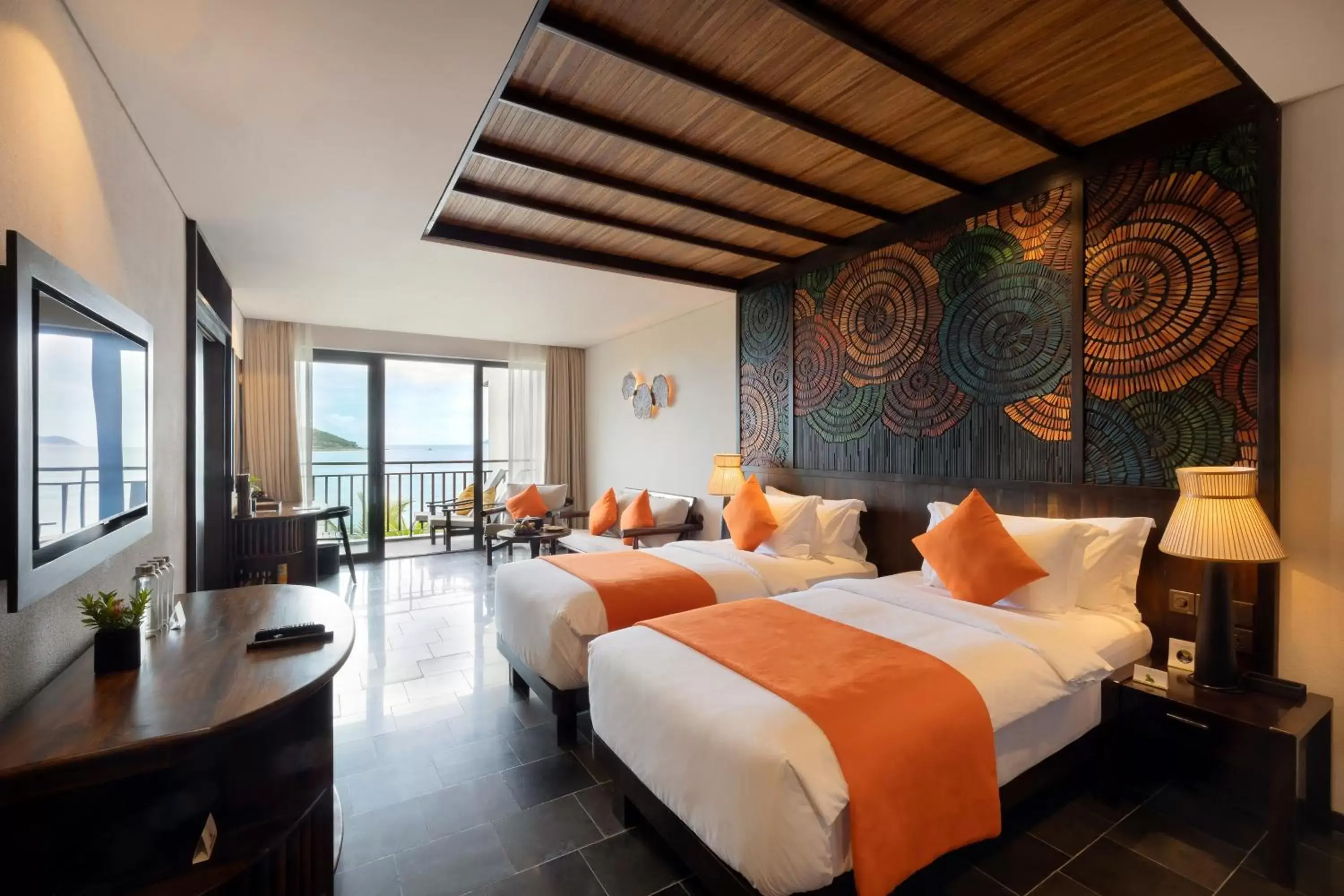Bed in Amiana Resort Nha Trang