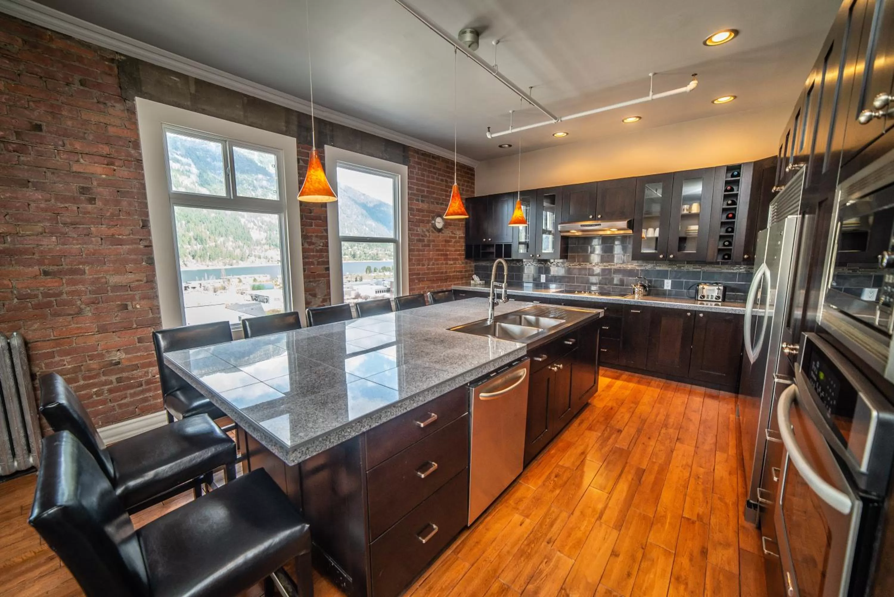 Kitchen or kitchenette in Adventure Hotel