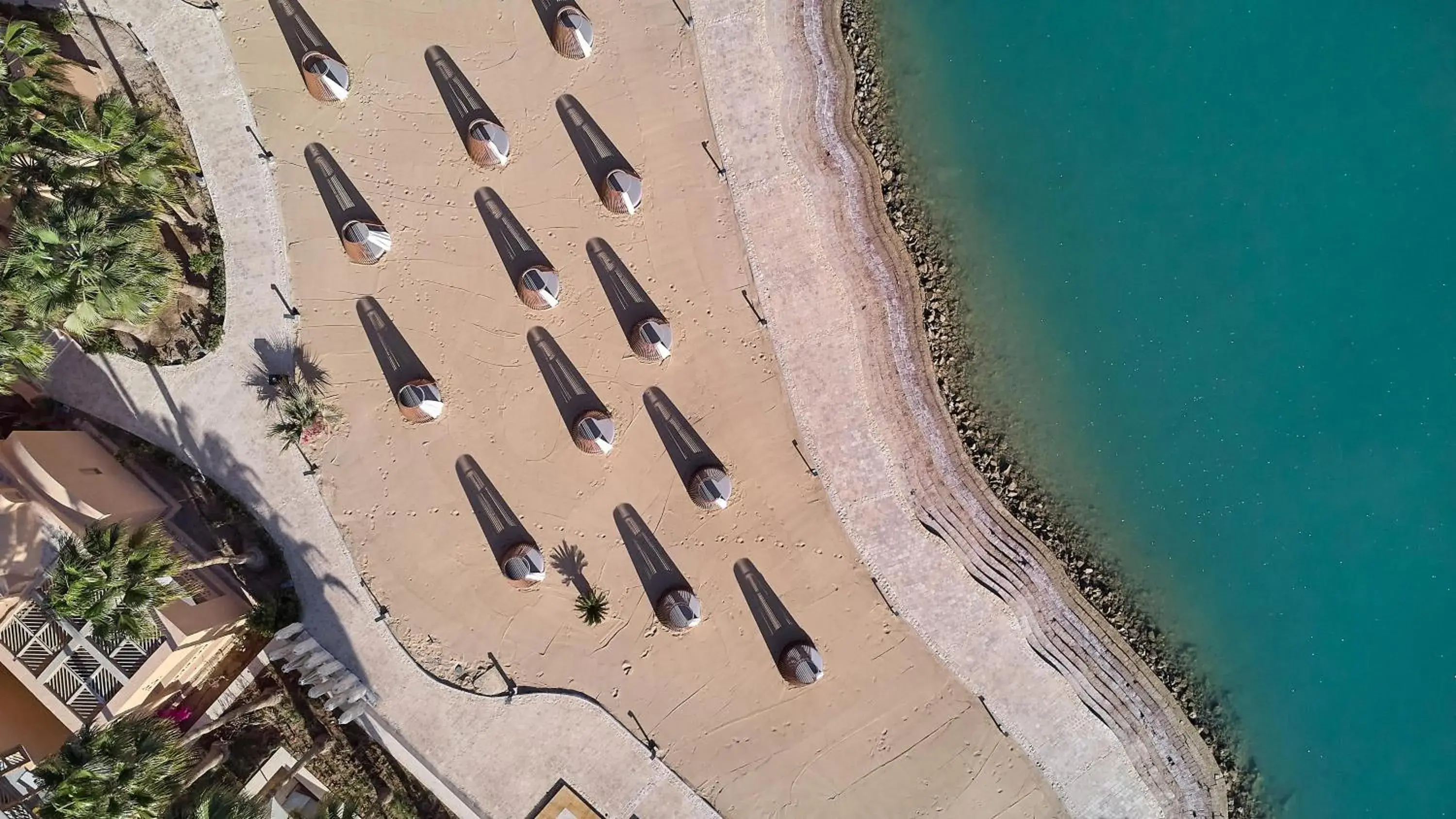 Beach, Bird's-eye View in Steigenberger Golf Resort El Gouna