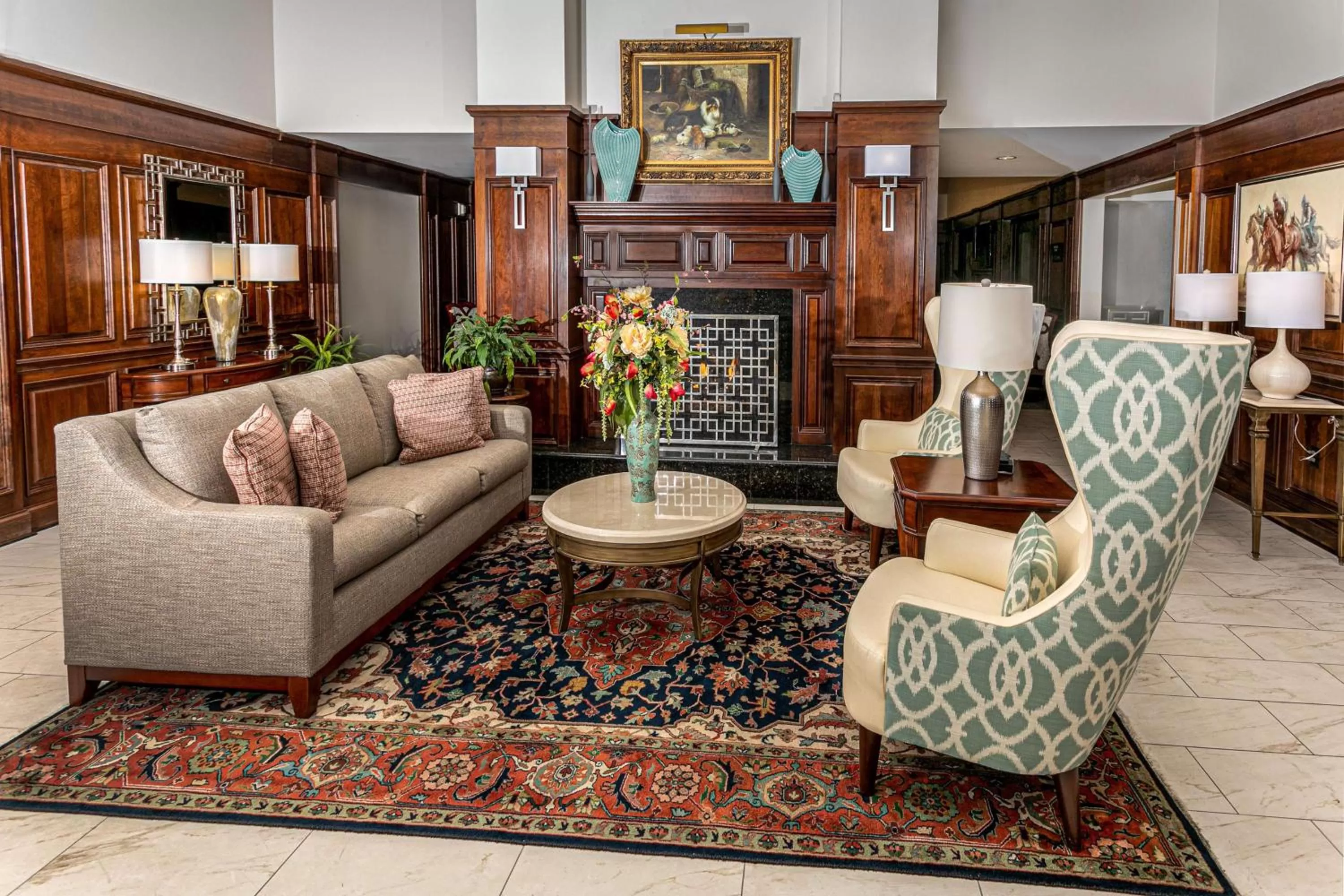 Communal lounge/ TV room in Hampton Inn & Suites Nashville-Green Hills