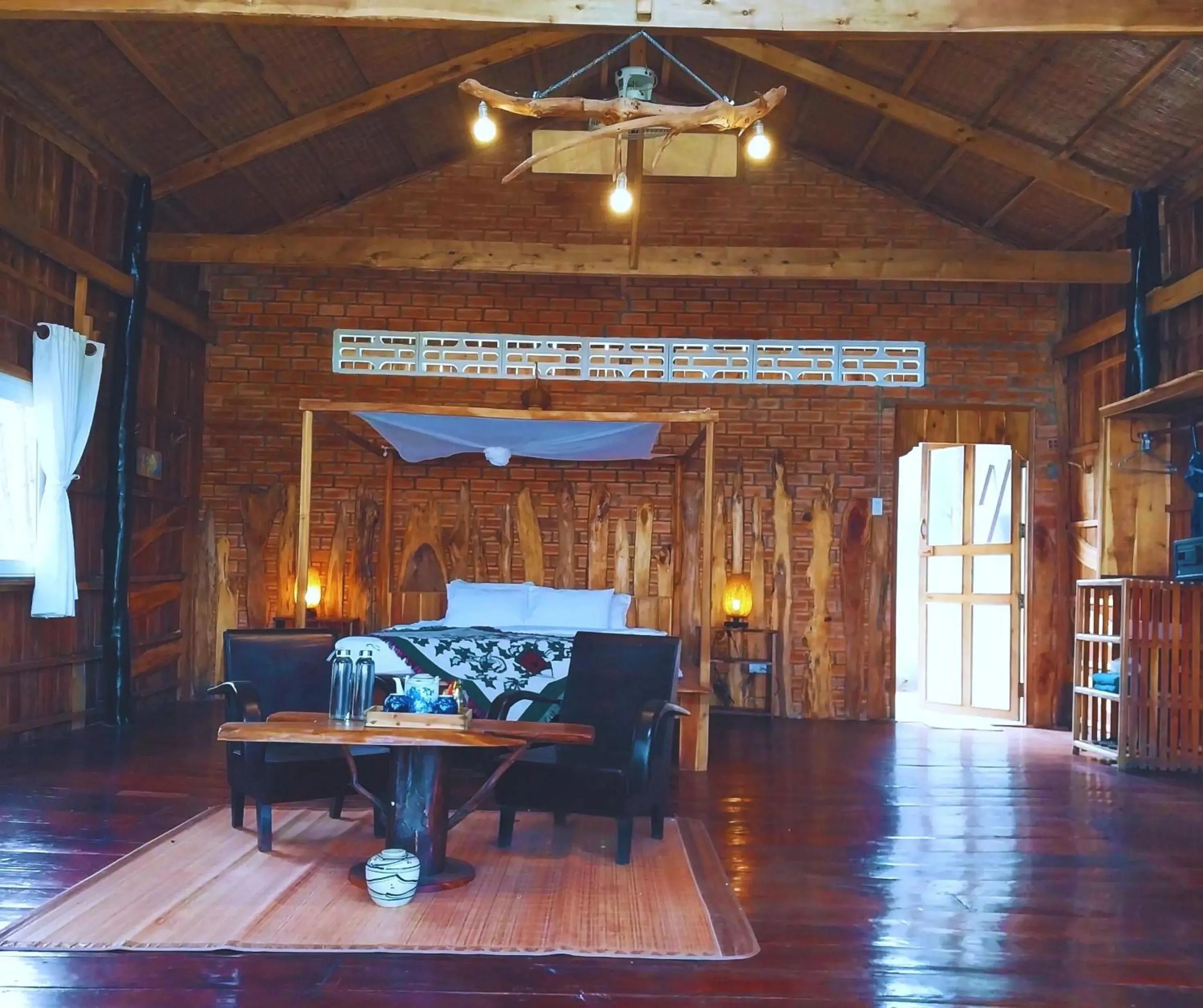 Seating area in Bamboo Cottages