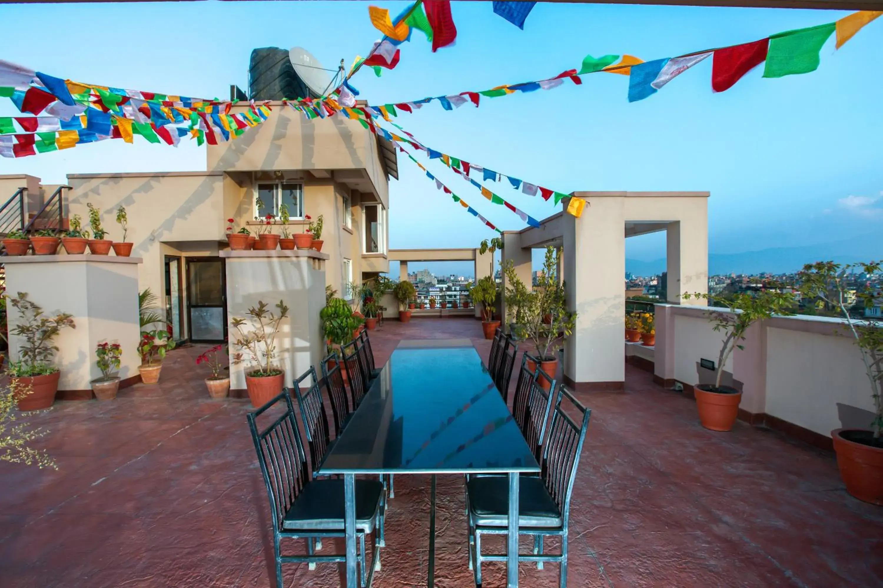 Bird's eye view, Swimming Pool in Kathmandu Suite Home